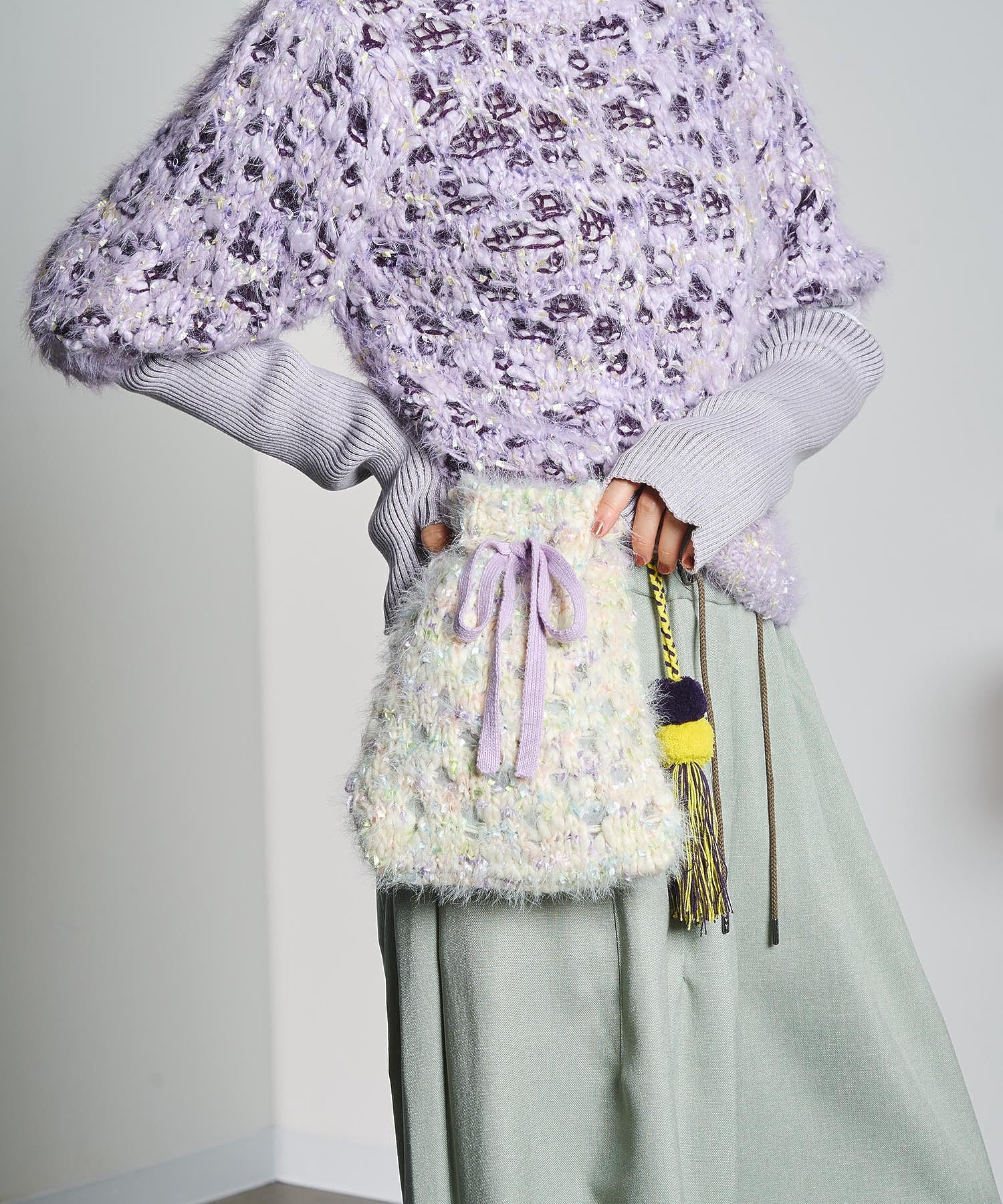 mici/MESH KNIT SHOULDER BAG