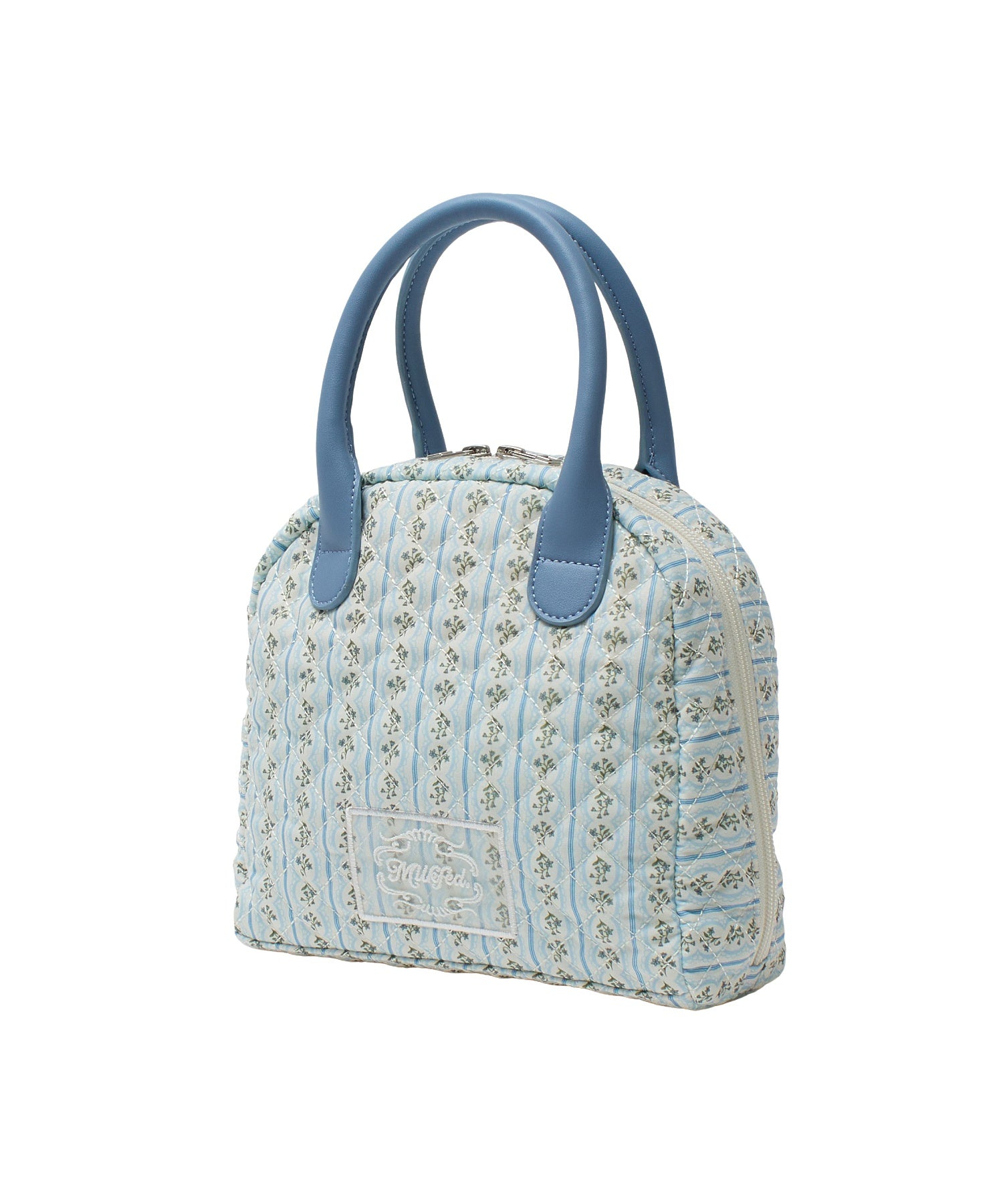 STRIPED FLOWER QUILTED BAG