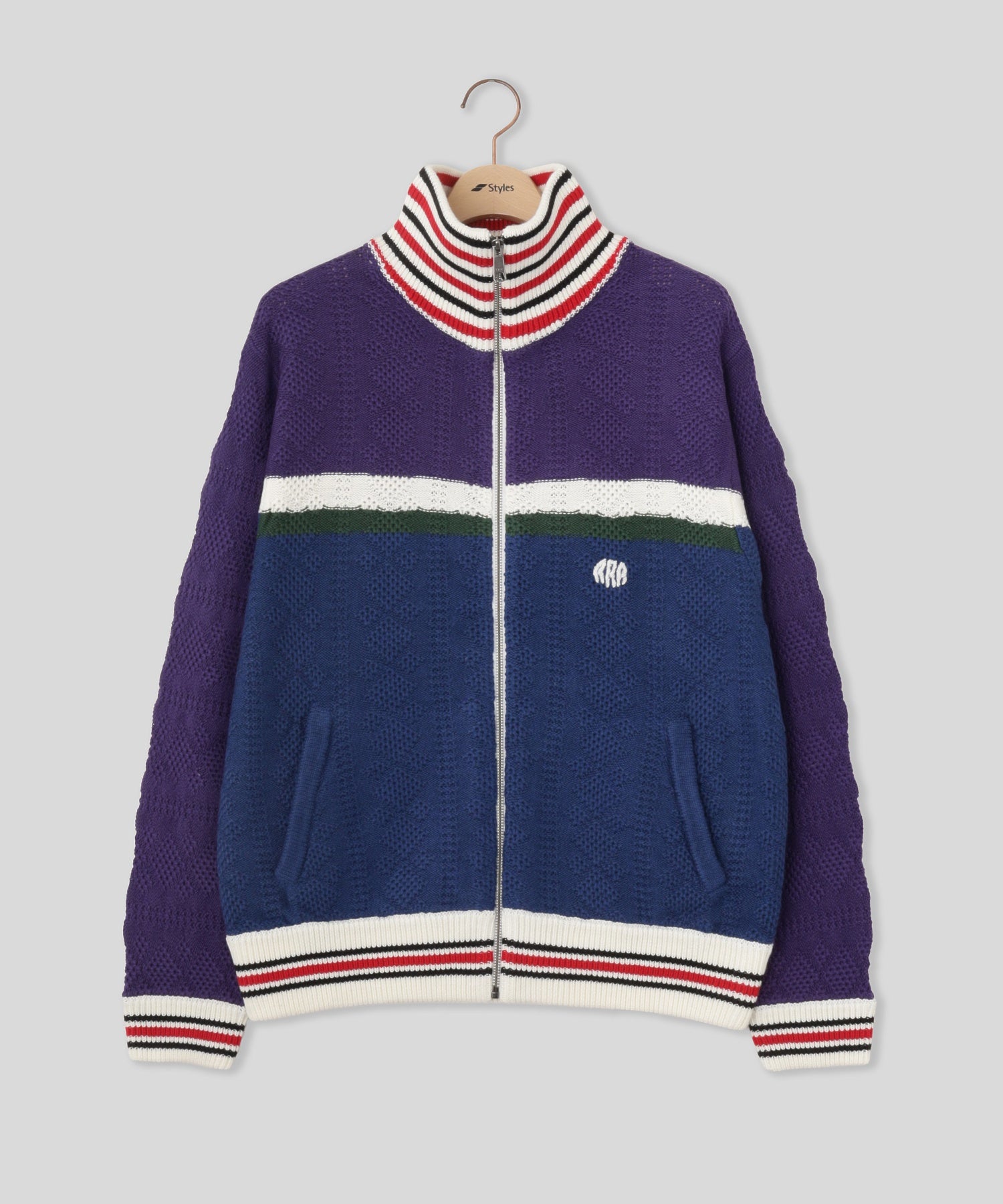 RICE NINE TEN/ライスナインテン/MULTICOLOR KNITTED TRACK JACKET KN-MLTJK