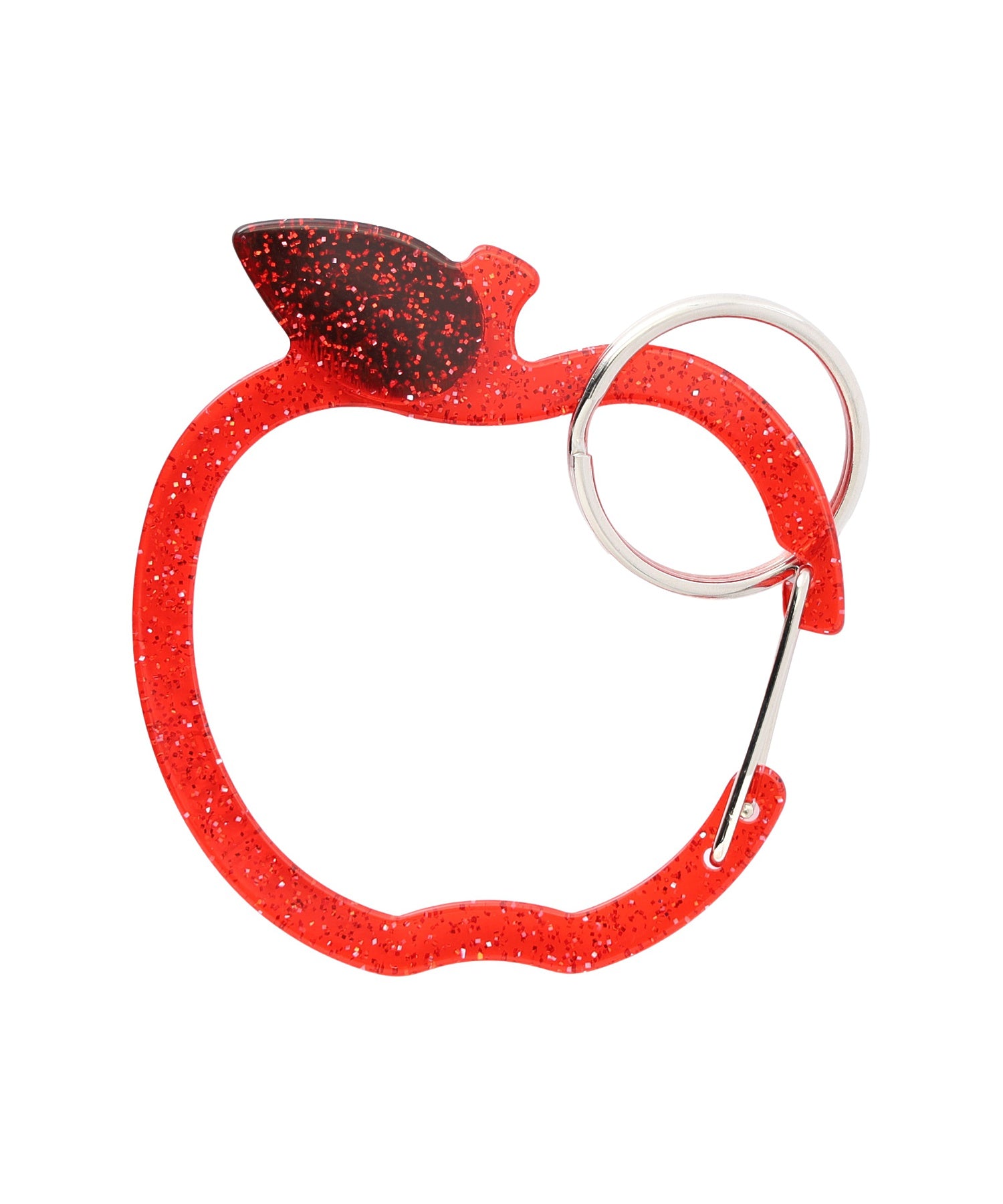 GLITTER APPLE CARABINER RED