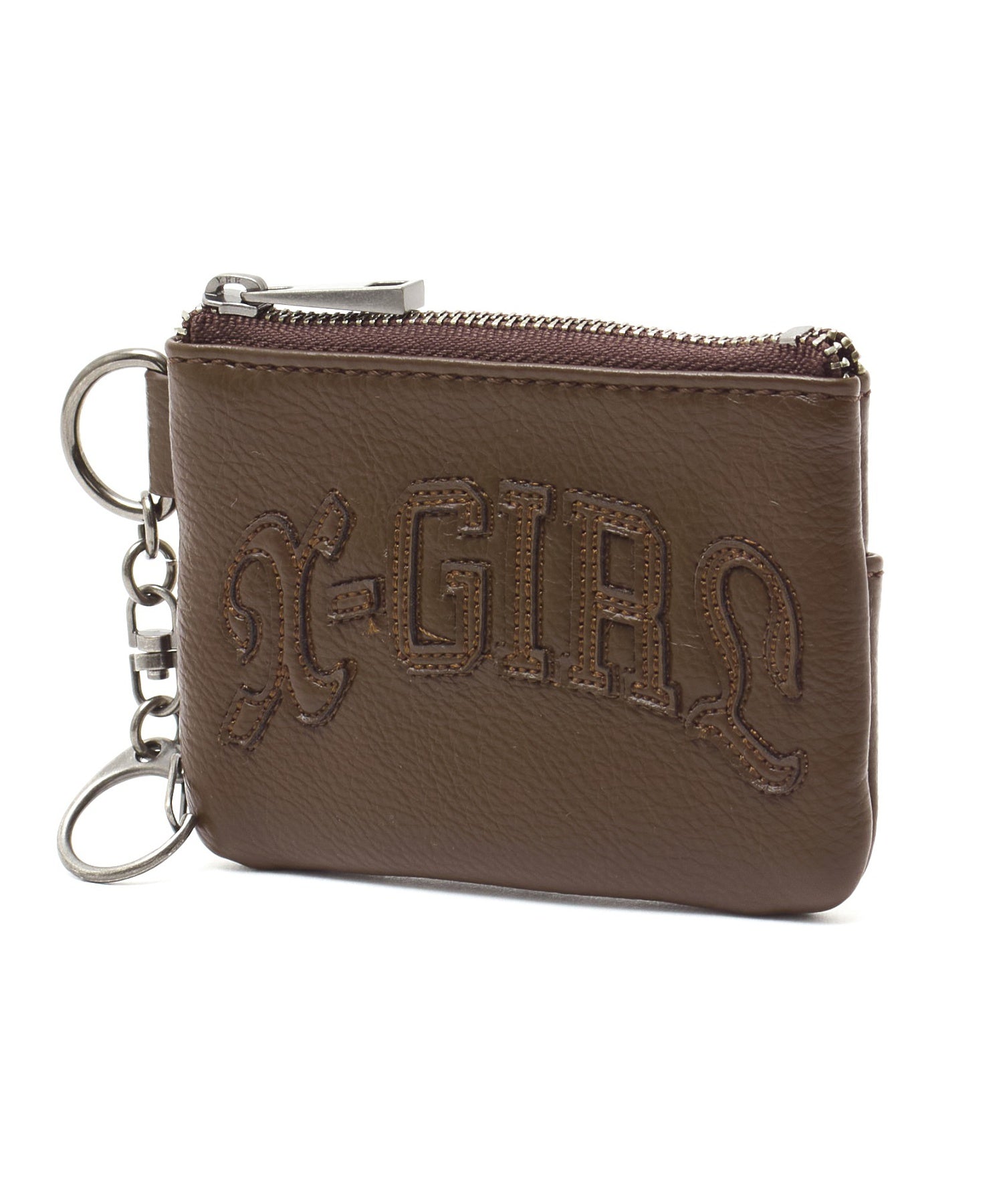 FAUX LEATHER PATCH COIN AND CARD CASE