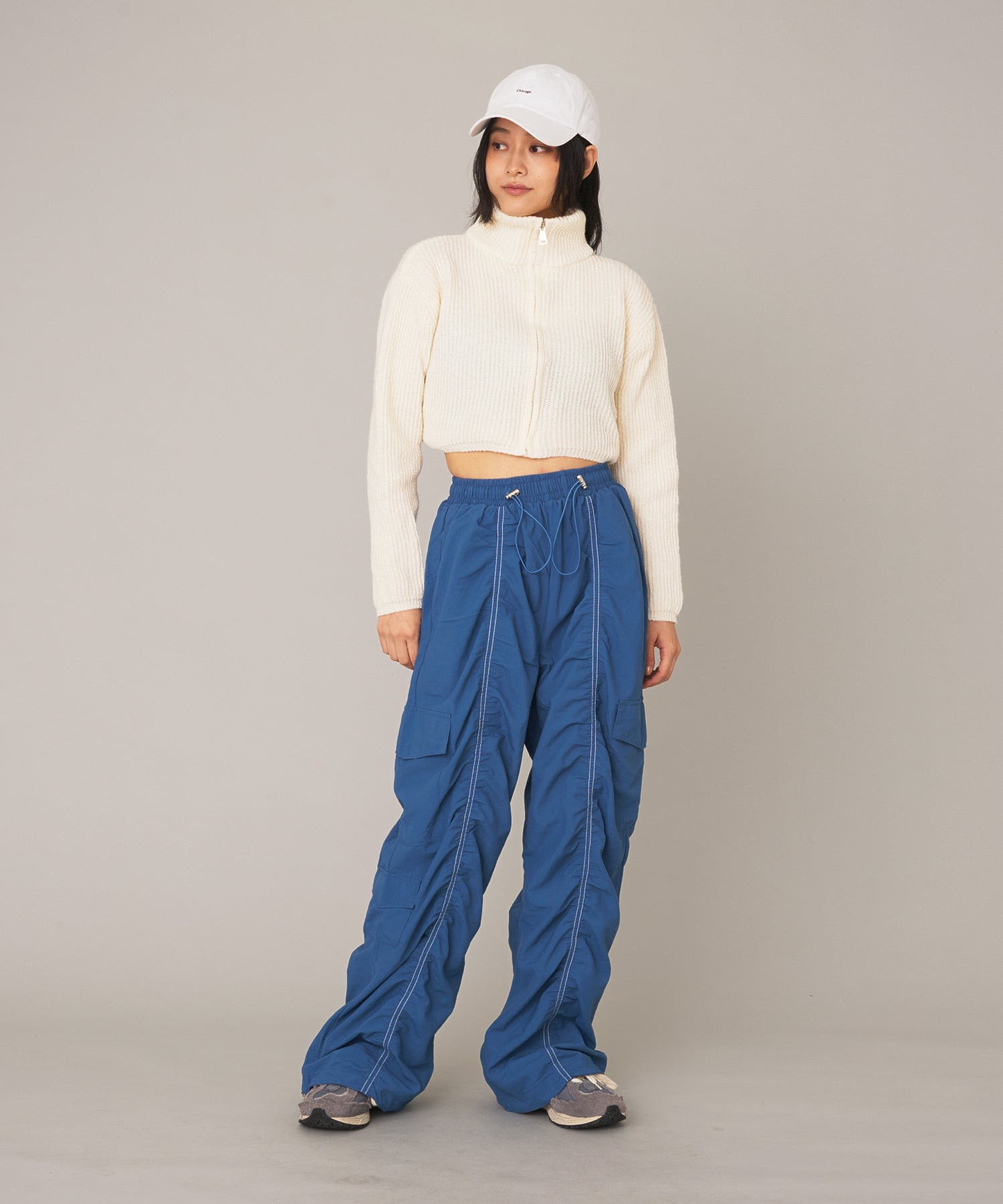 SHIRRING CARGO PANTS BABU-BU