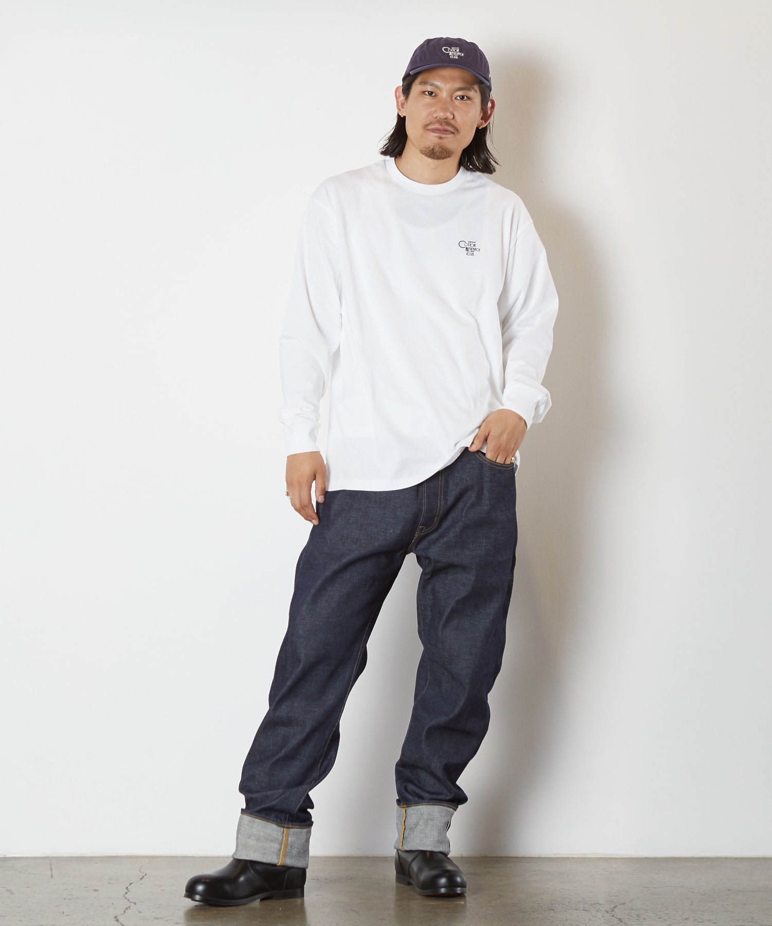 【別注】Styles CRC/コットンリサーチクラブ/EX L/S T-SHIRT JPC-003 WHT