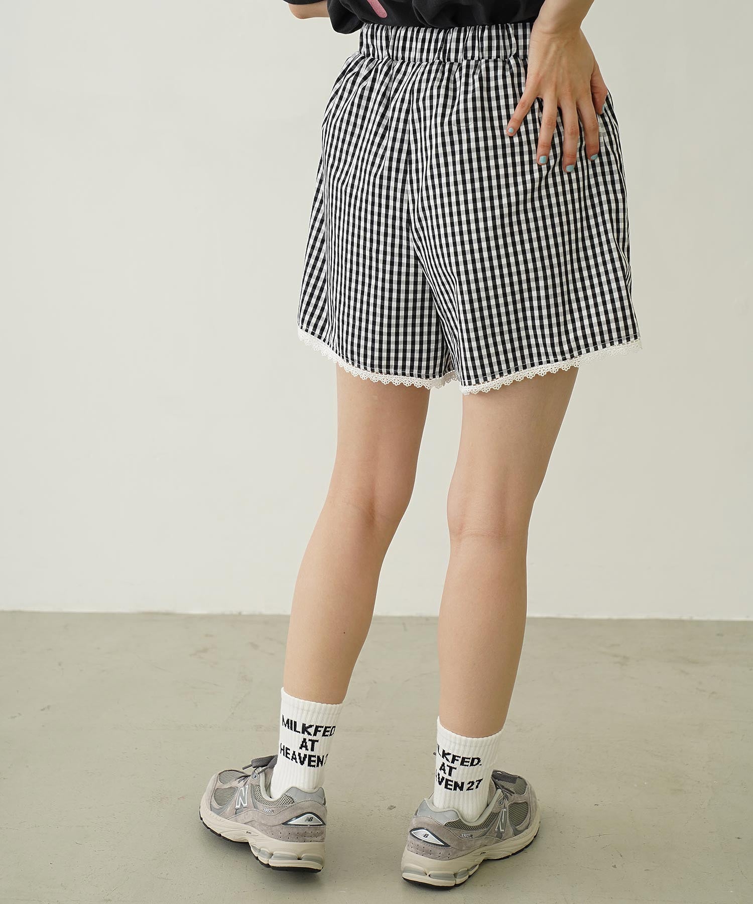 GINGHAM MINI SHORTS