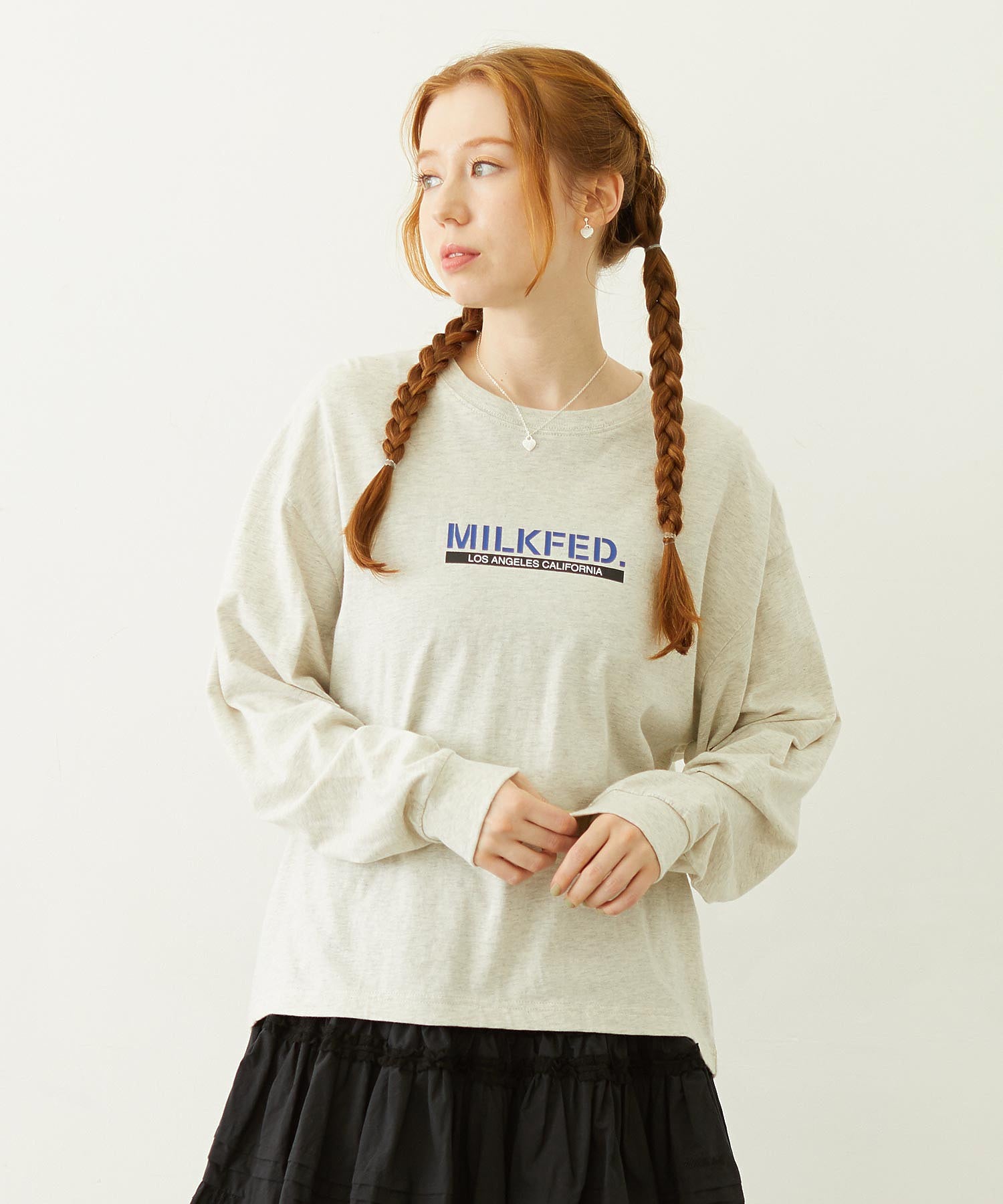 STENCIL CENTER LINE LOGO WIDE L/S TEE