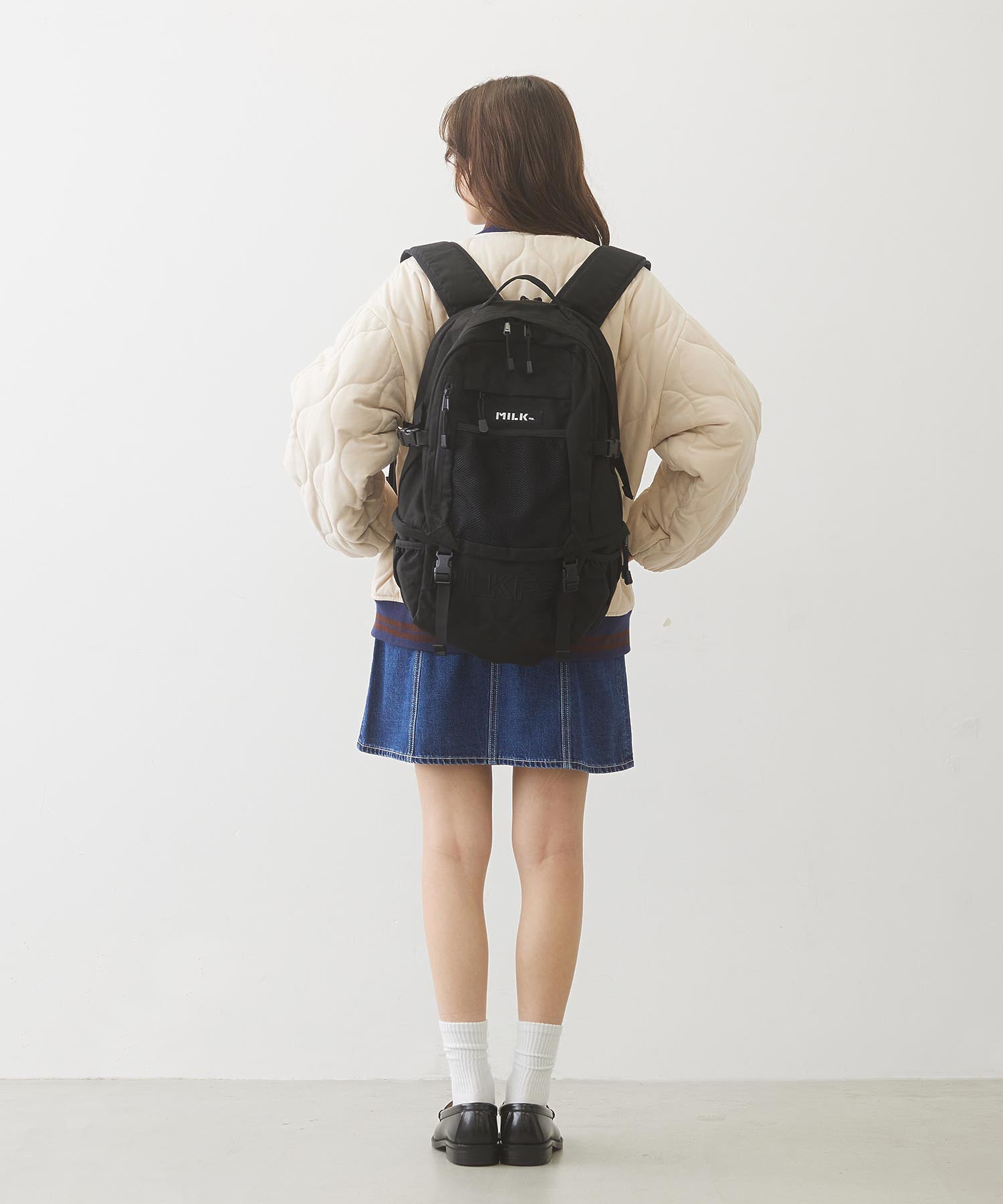 【定番】NEO EMBROIDERY BIG BACKPACK BAR MILKFED.