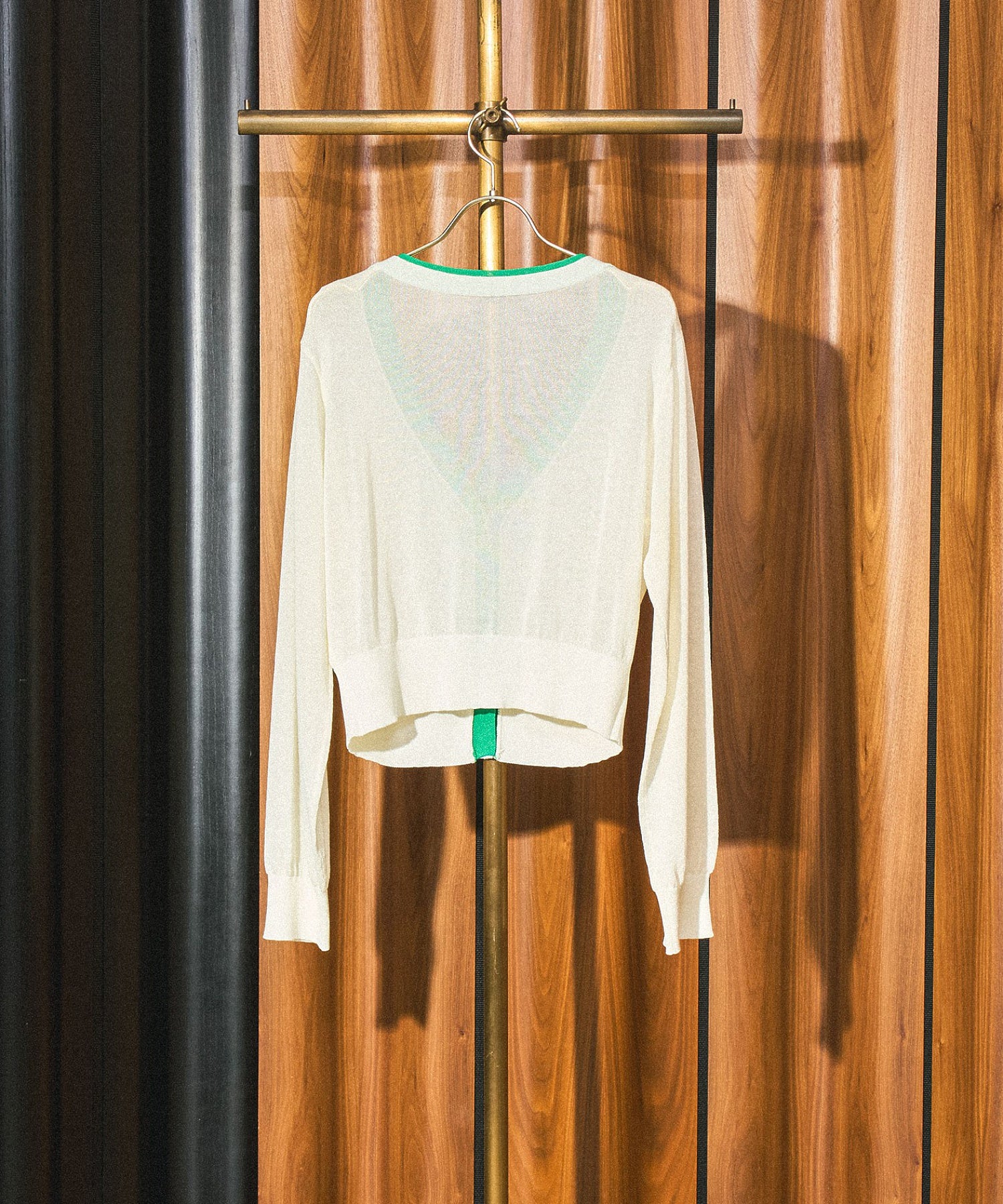 KNITTED RIB CARDIGAN