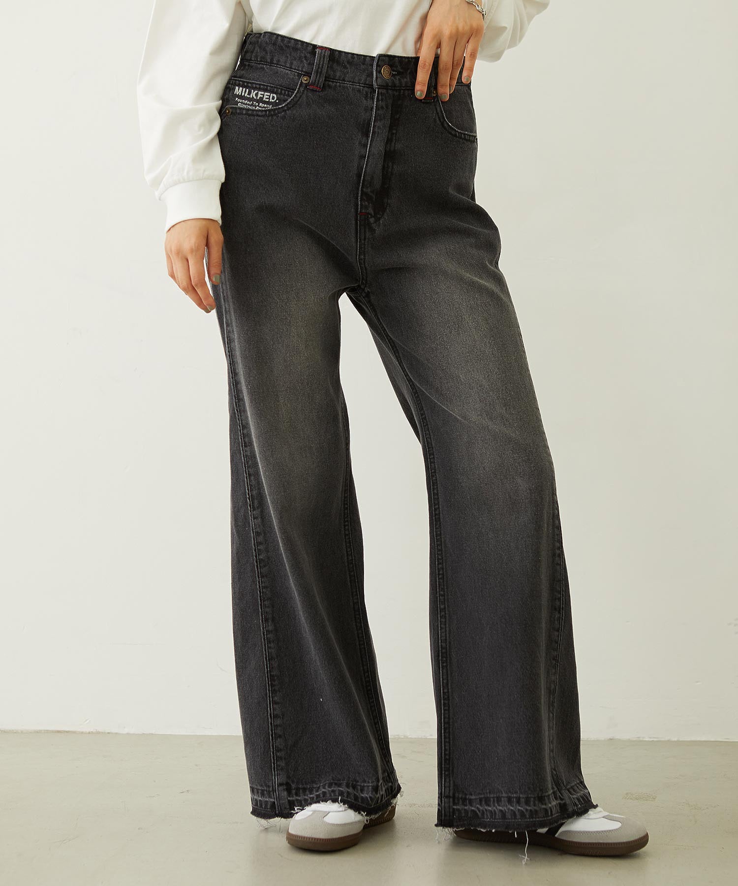 FLARED DENIM PANTS