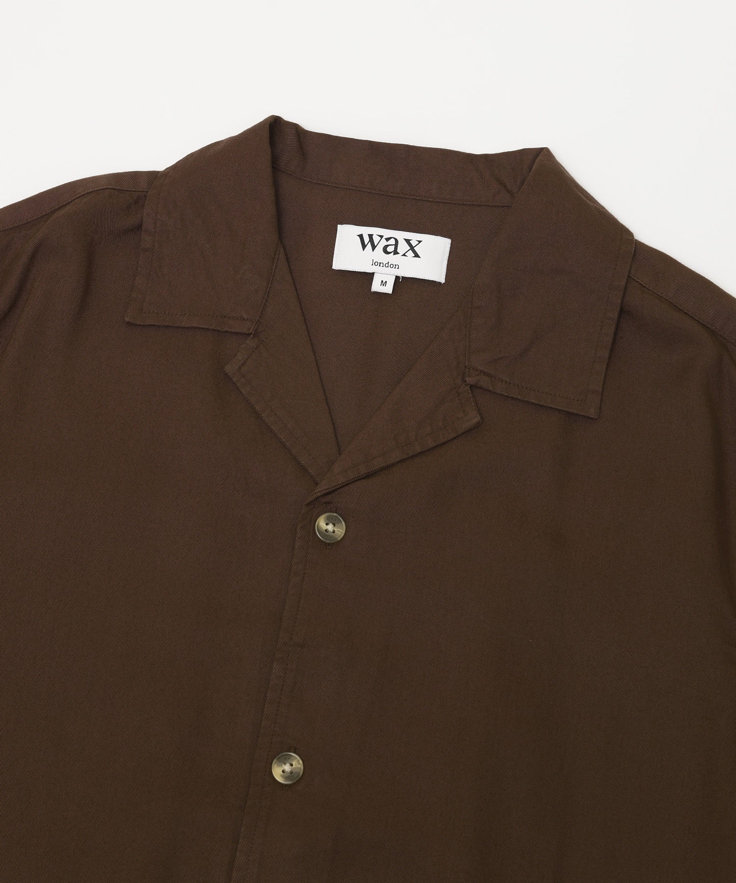 WAX LONDON/ワックスロンドン/CURZON SS SHIRT DRAPEY TENCEL TWILL BRN