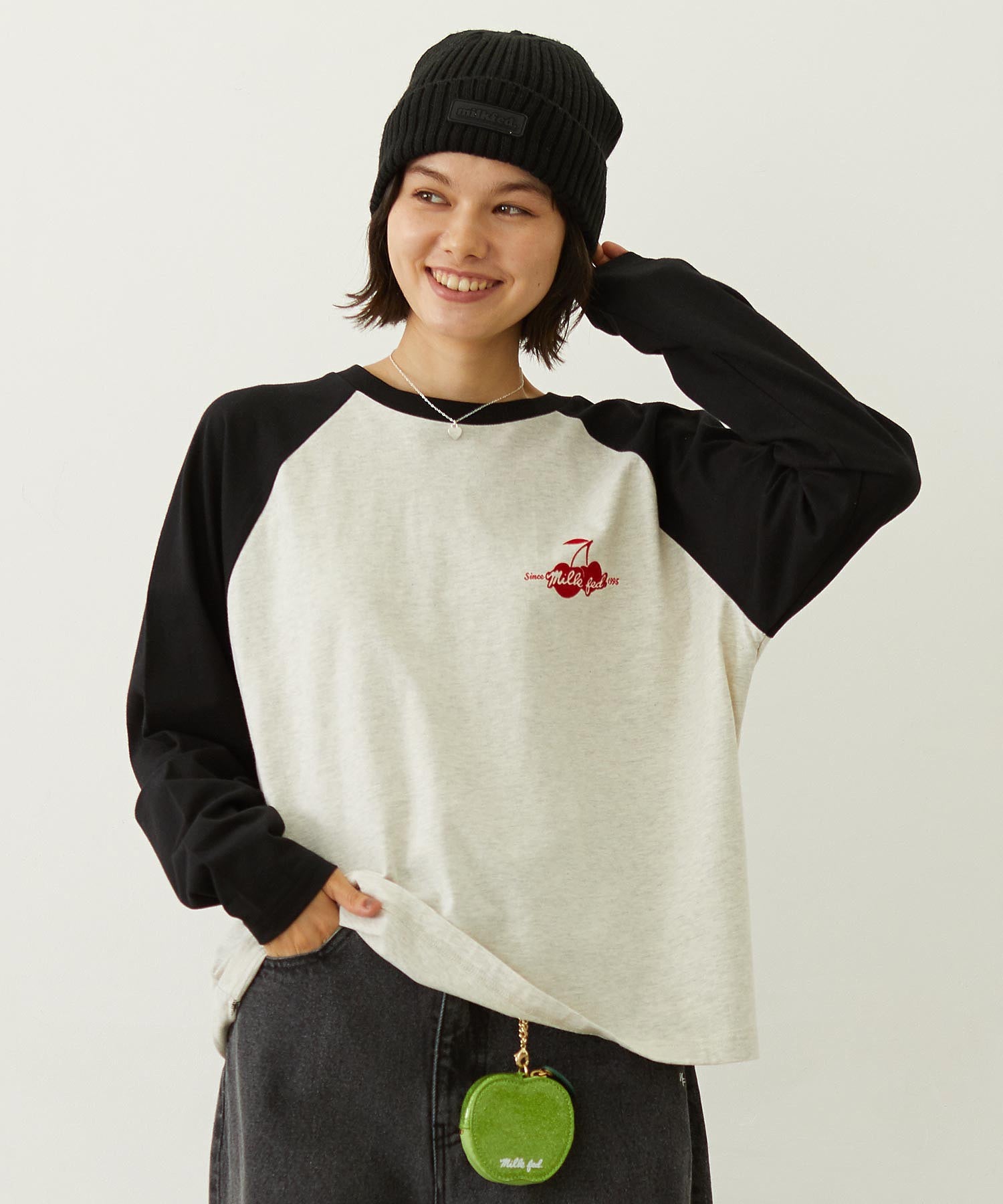 CHERRY FLOCK PRINT B/B TEE