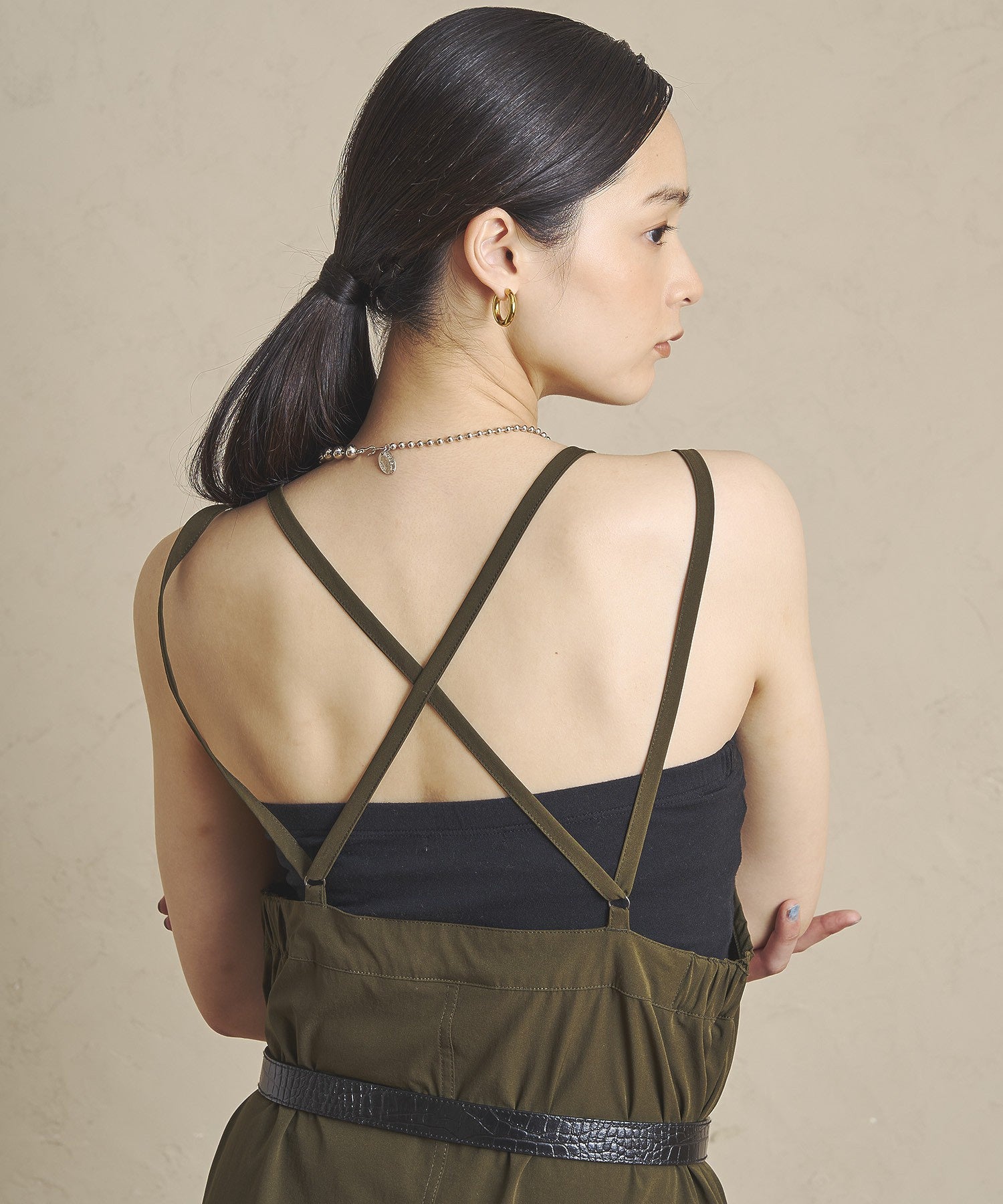 THOUSAND MILExGENE HEAVENS/BACK CROSS NALLOW STRAP DRESS