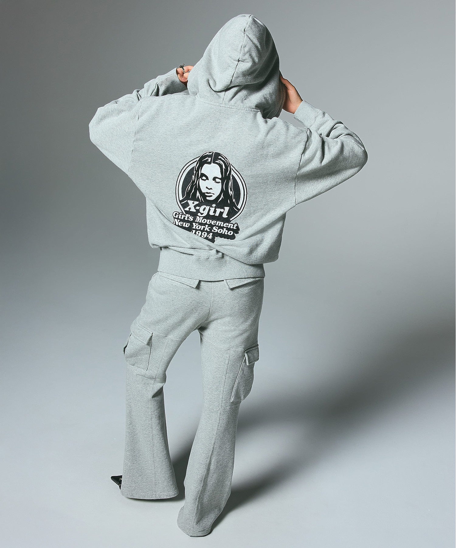 MESSAGE AND FACE ZIP UP SWEAT HOODIE