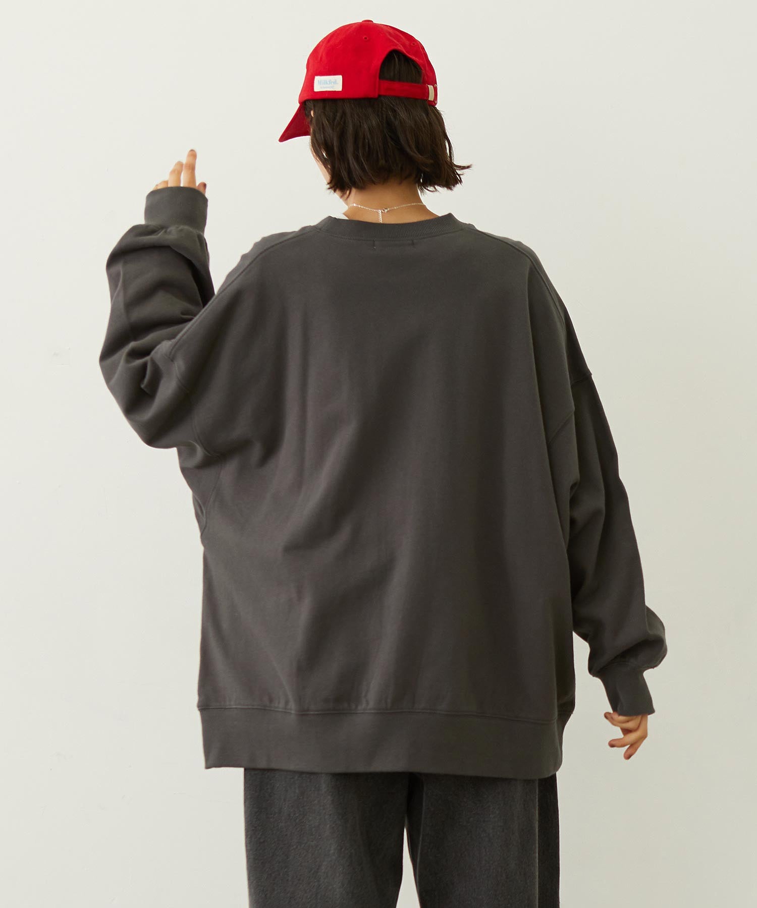 STENCIL AND BAR LOGO BIG SWEAT TOP