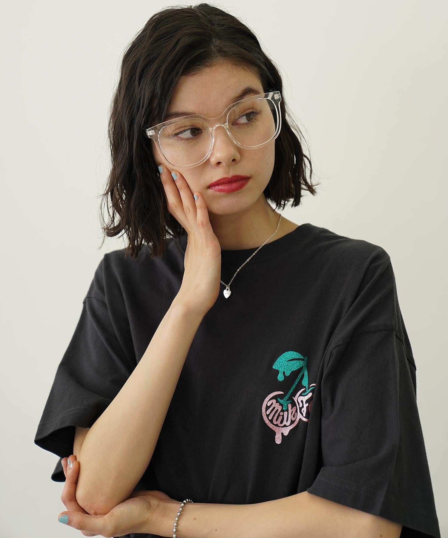 MILKFED. LOGO BIG SQUARE SUNGLASSES