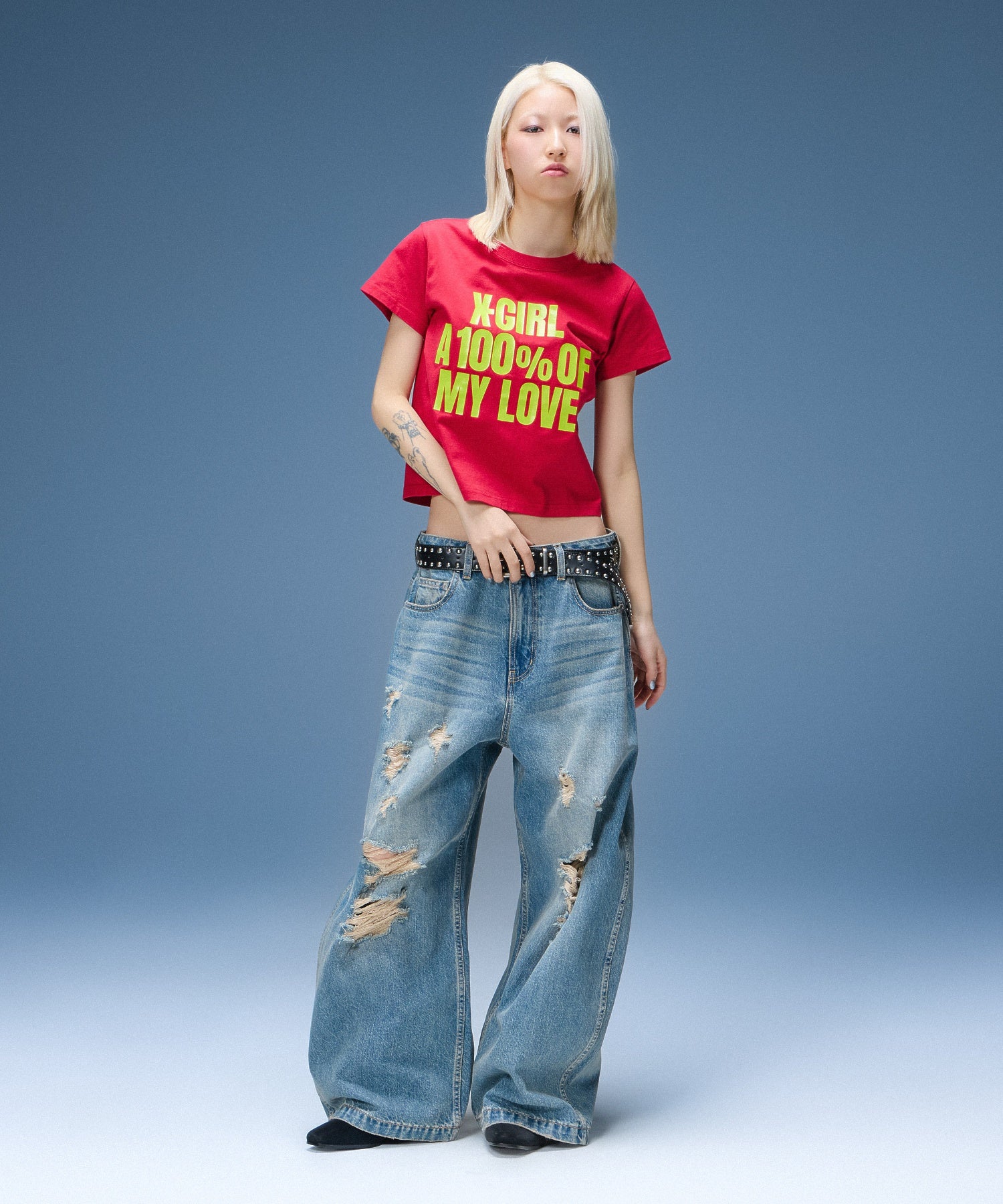 HEAVY BLOCK LOGO S/S BABY TEE