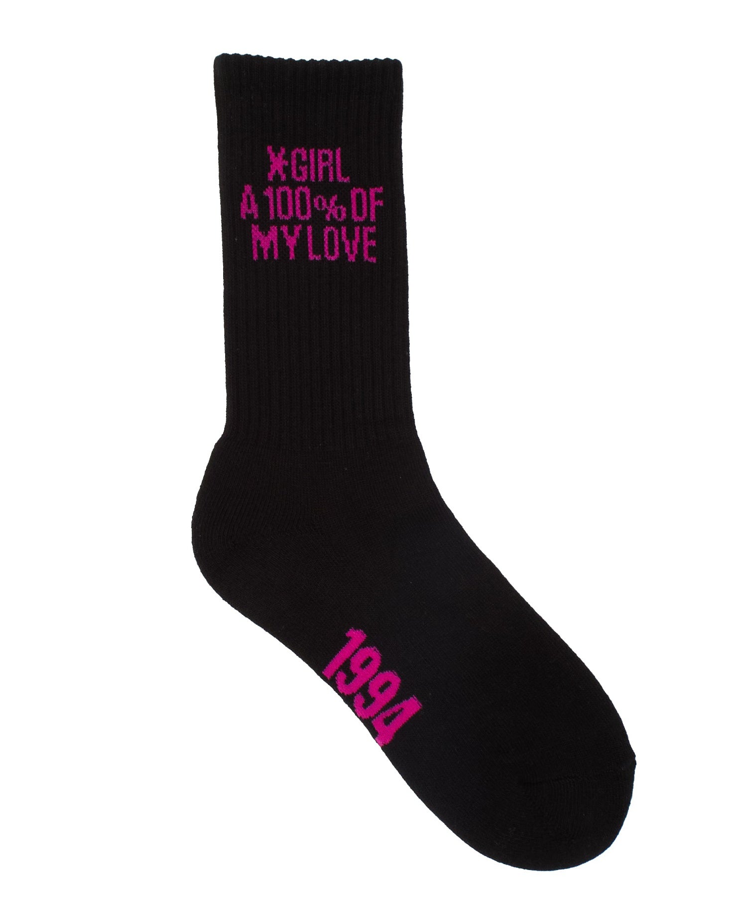 HEAVY BLOCK LOGO RIBBED SOCKS
