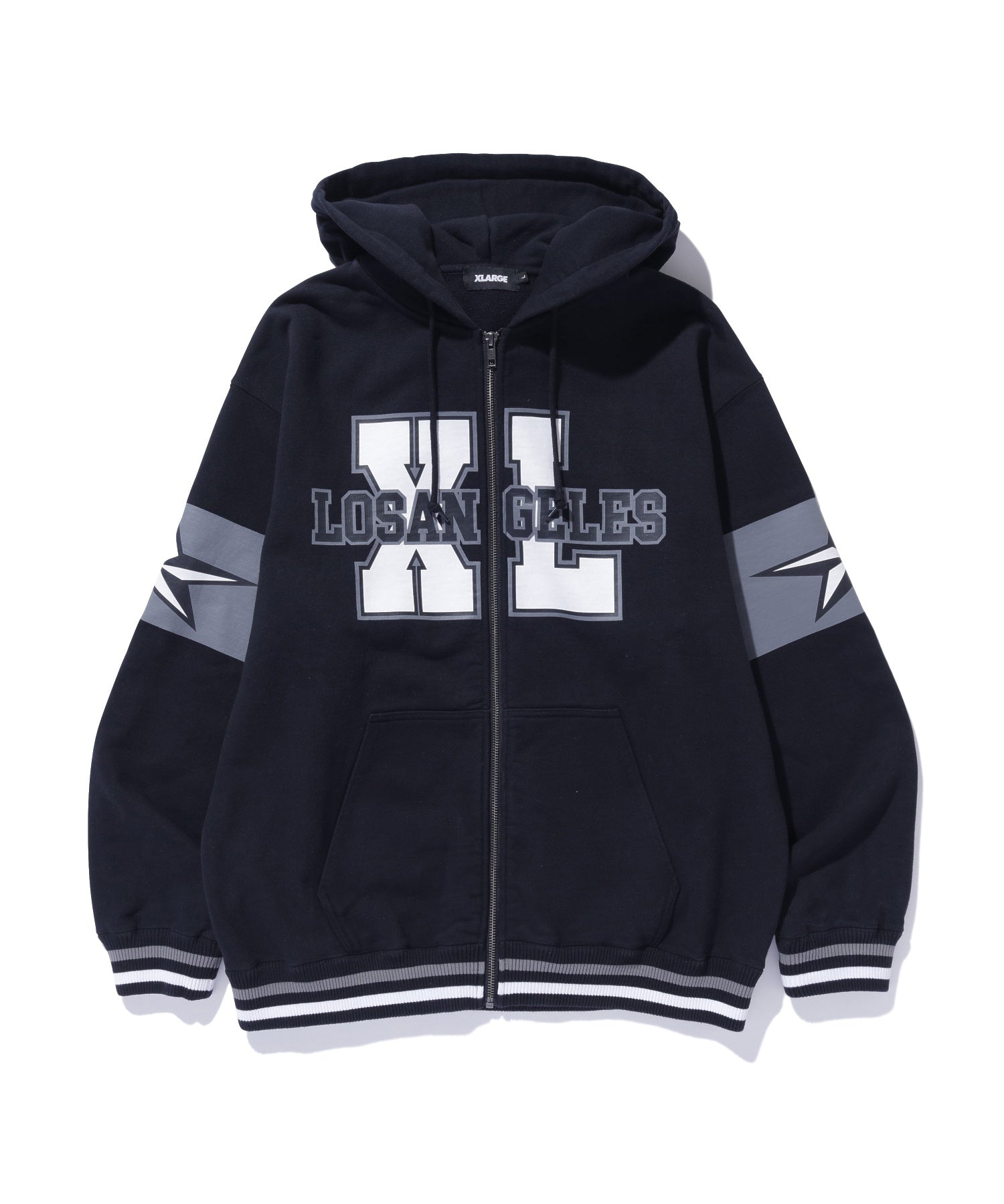 VARSITY ZIP HOODED SWEATSHIRT