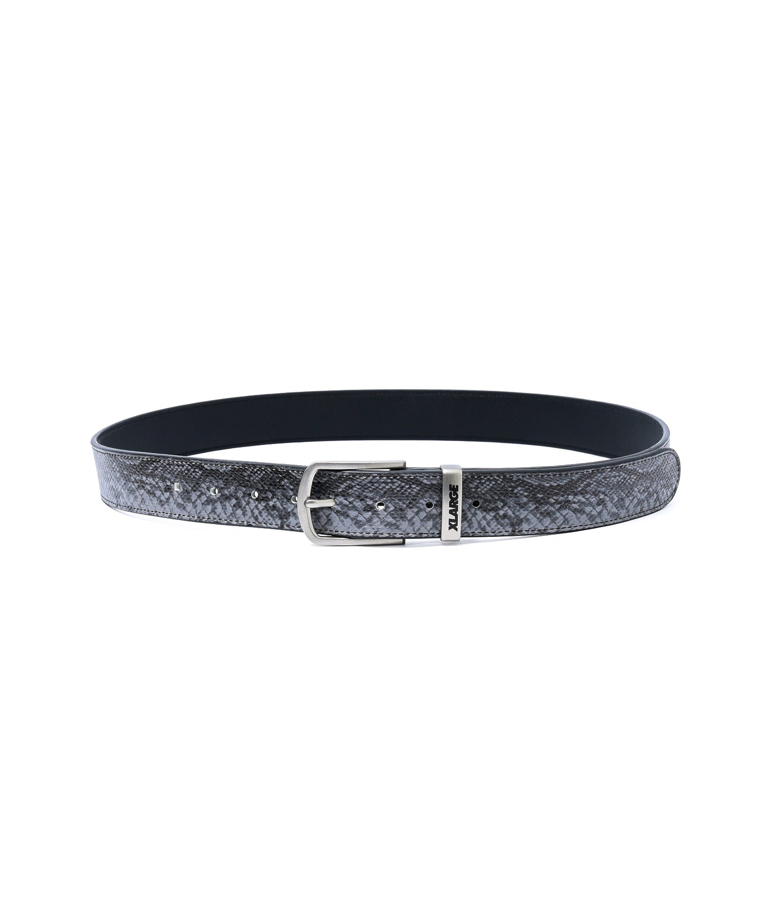 SNAKE PATTERN LEATHER BELT