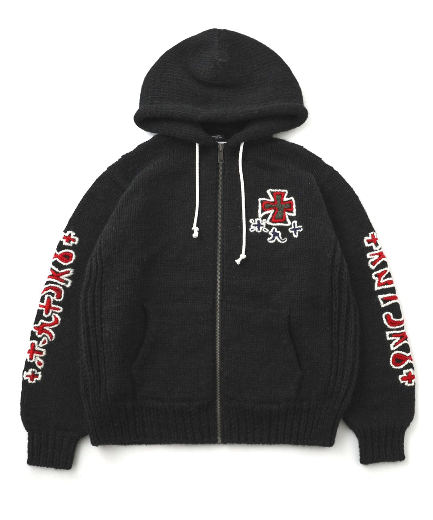 RICE NINE TEN/ライスナインテン/HAND KNITTED SK8 ZIP HOODIE HKN-SK8