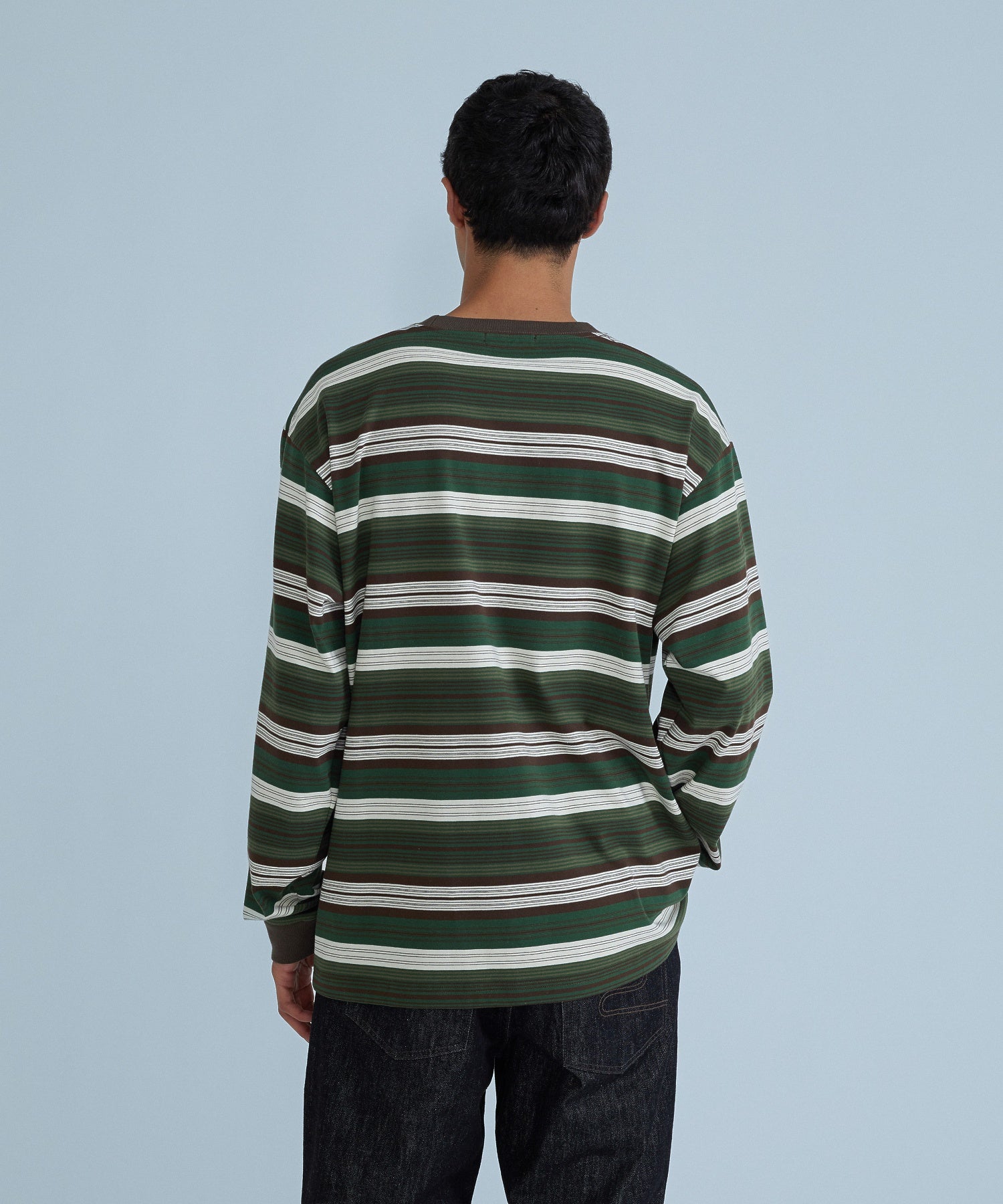 STRIPED L/S TEE