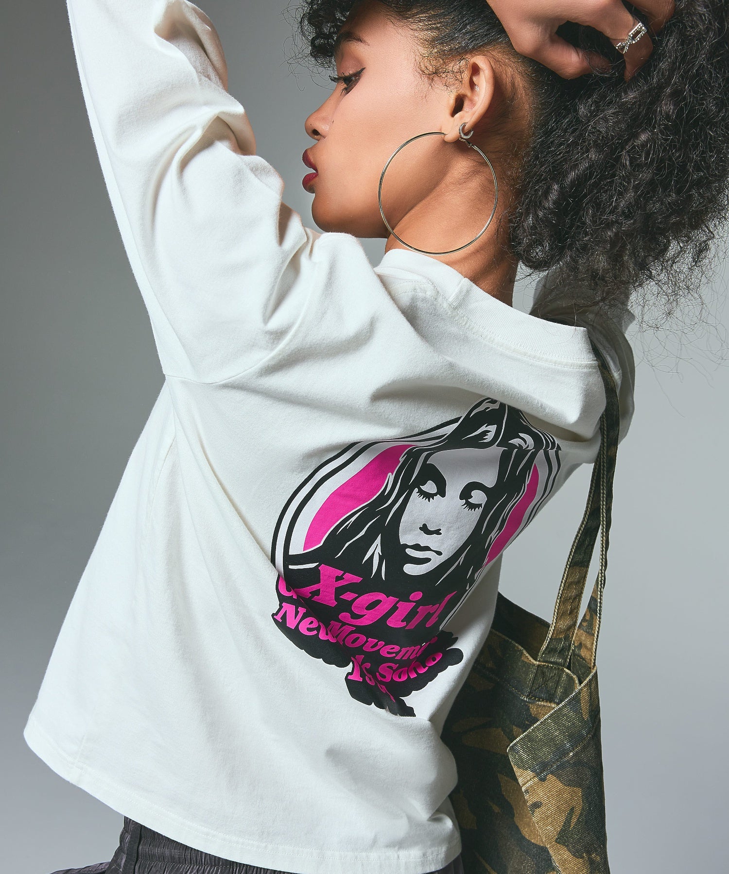 MESSAGE AND FACE CIRCLE LOGO L/S TEE