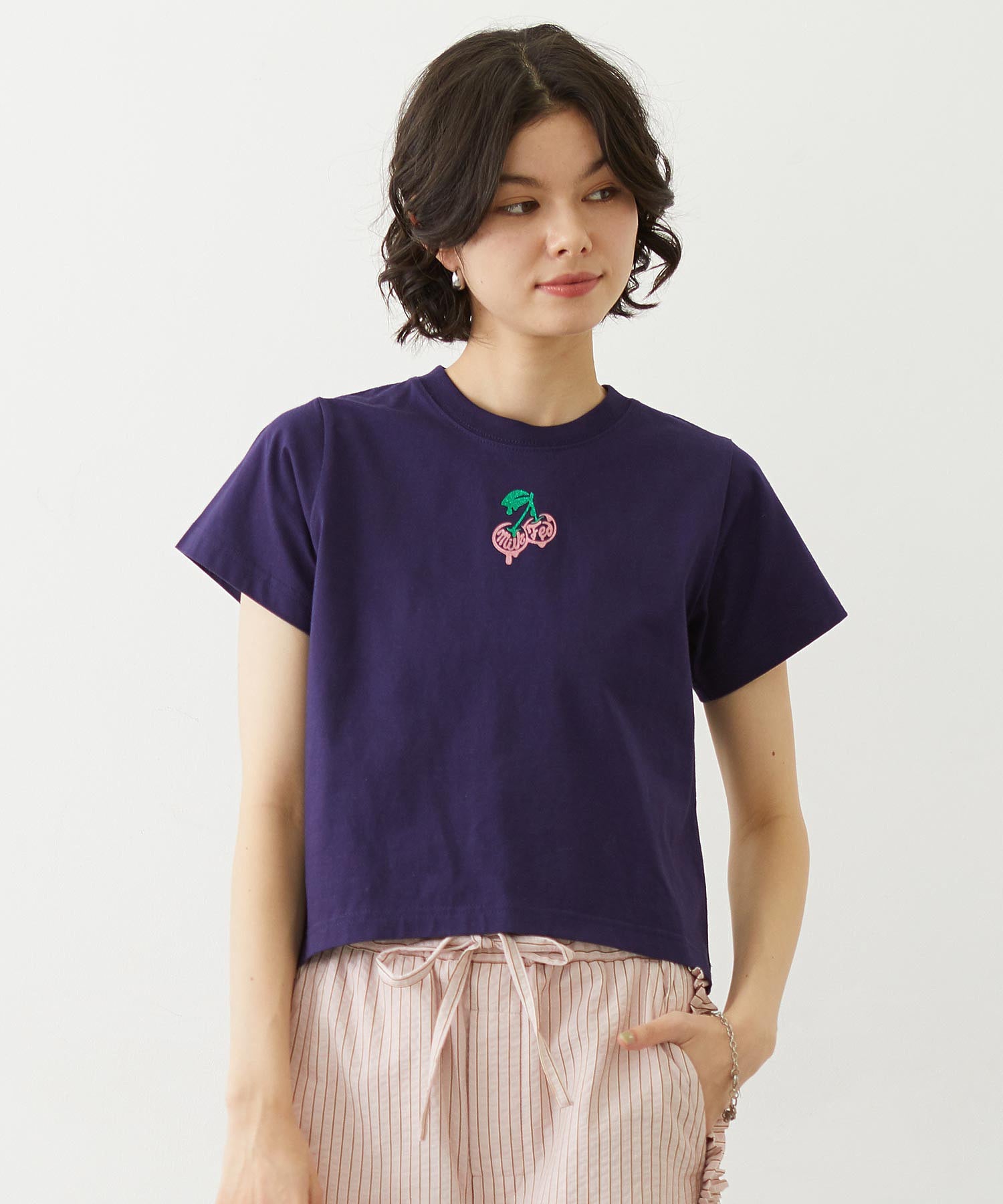 MINI MELTY GLITTER CHERRY COMPACT S/S TEE