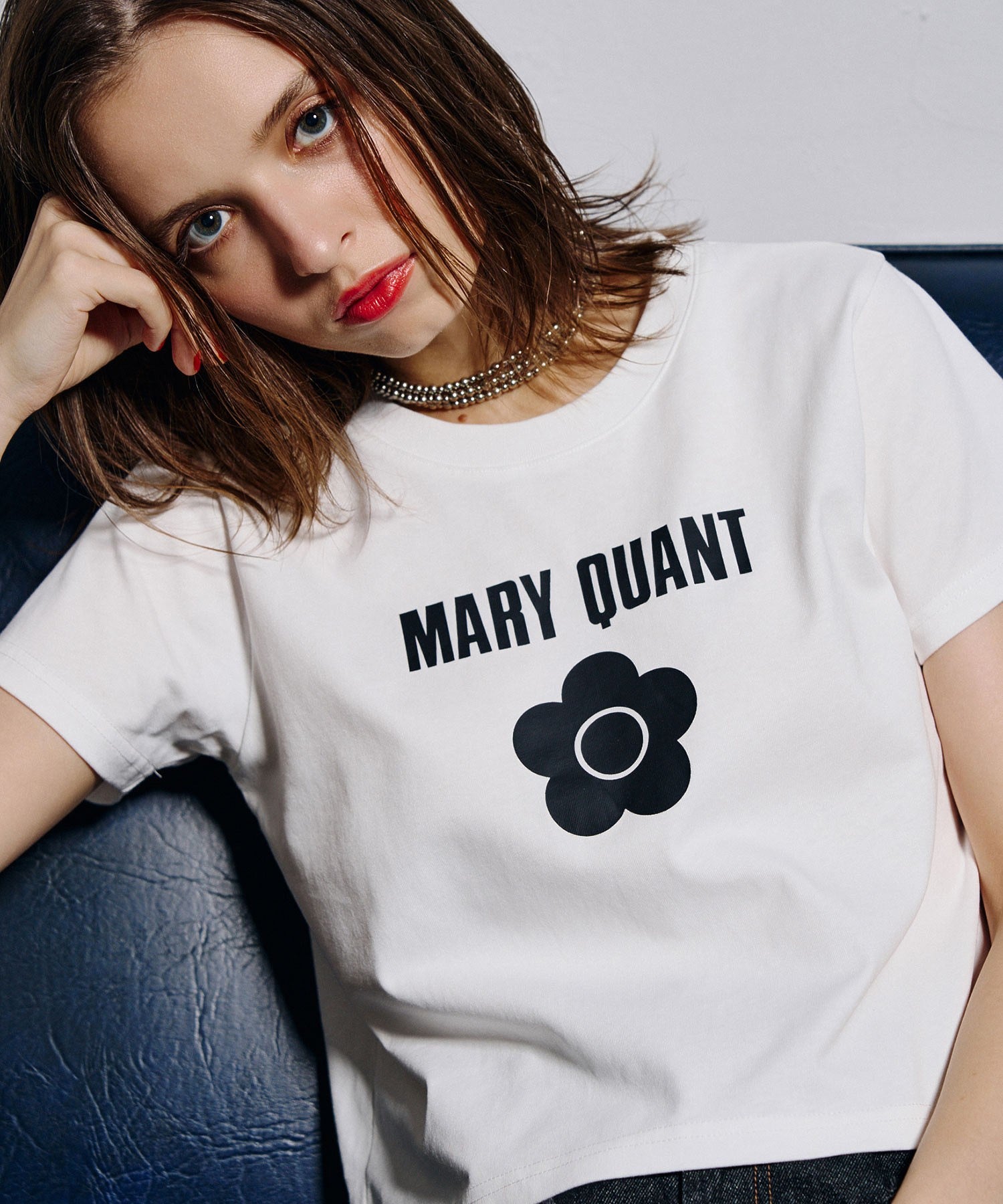 【ROSE BUD別注】MARY QUANT/BASIC LOGO TEE