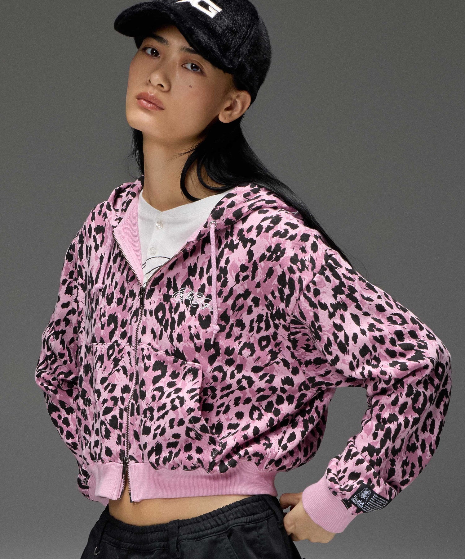 ALL OVER PRINT COMPACT ZIP UP SWEAT HOODIE