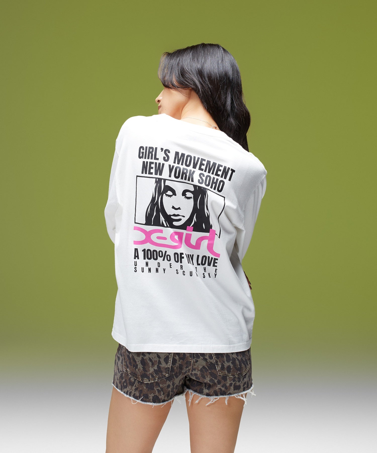 FACE BOX AND MESSAGE L/S TEE