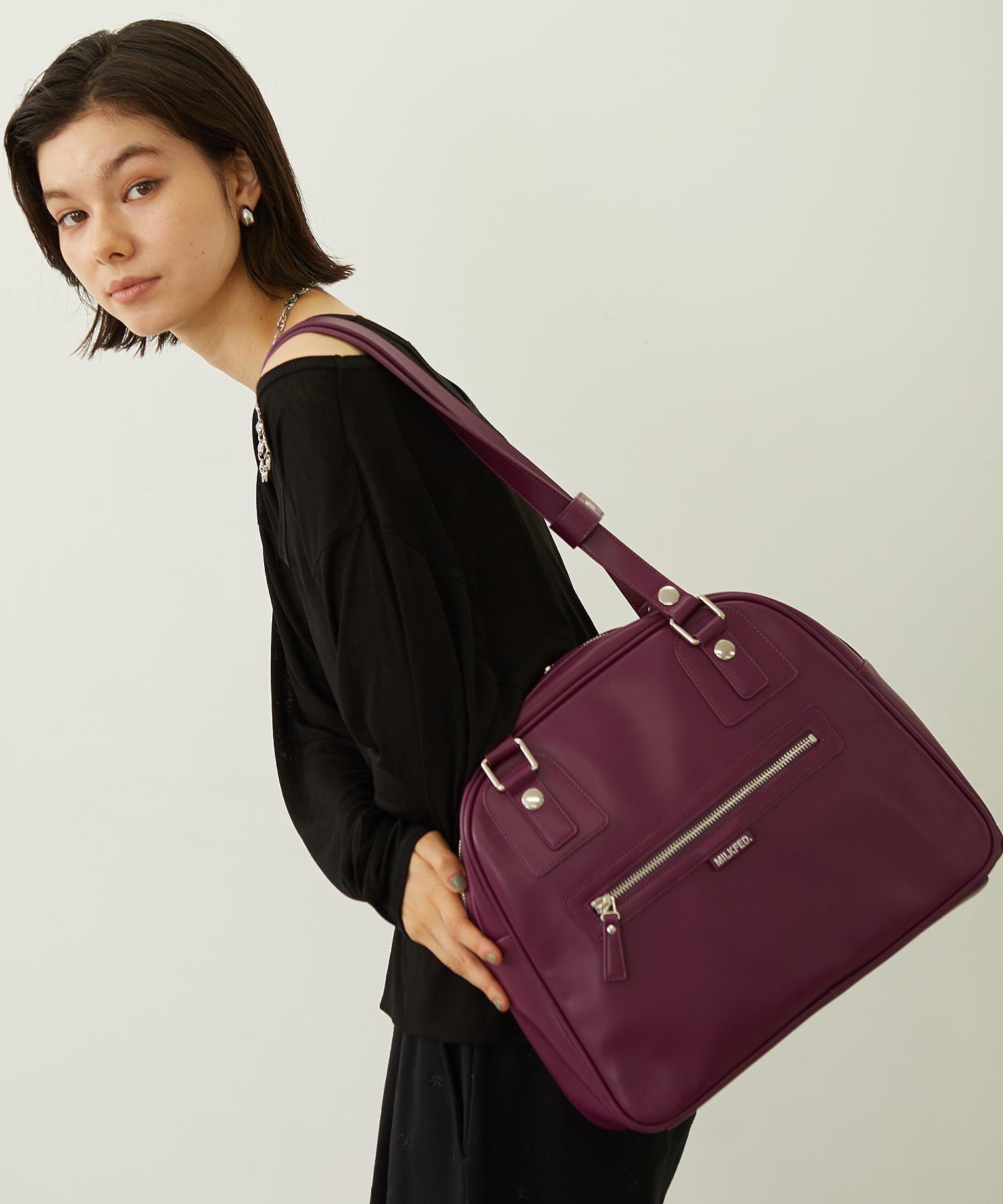 HEART CHARM BOSTON BAG