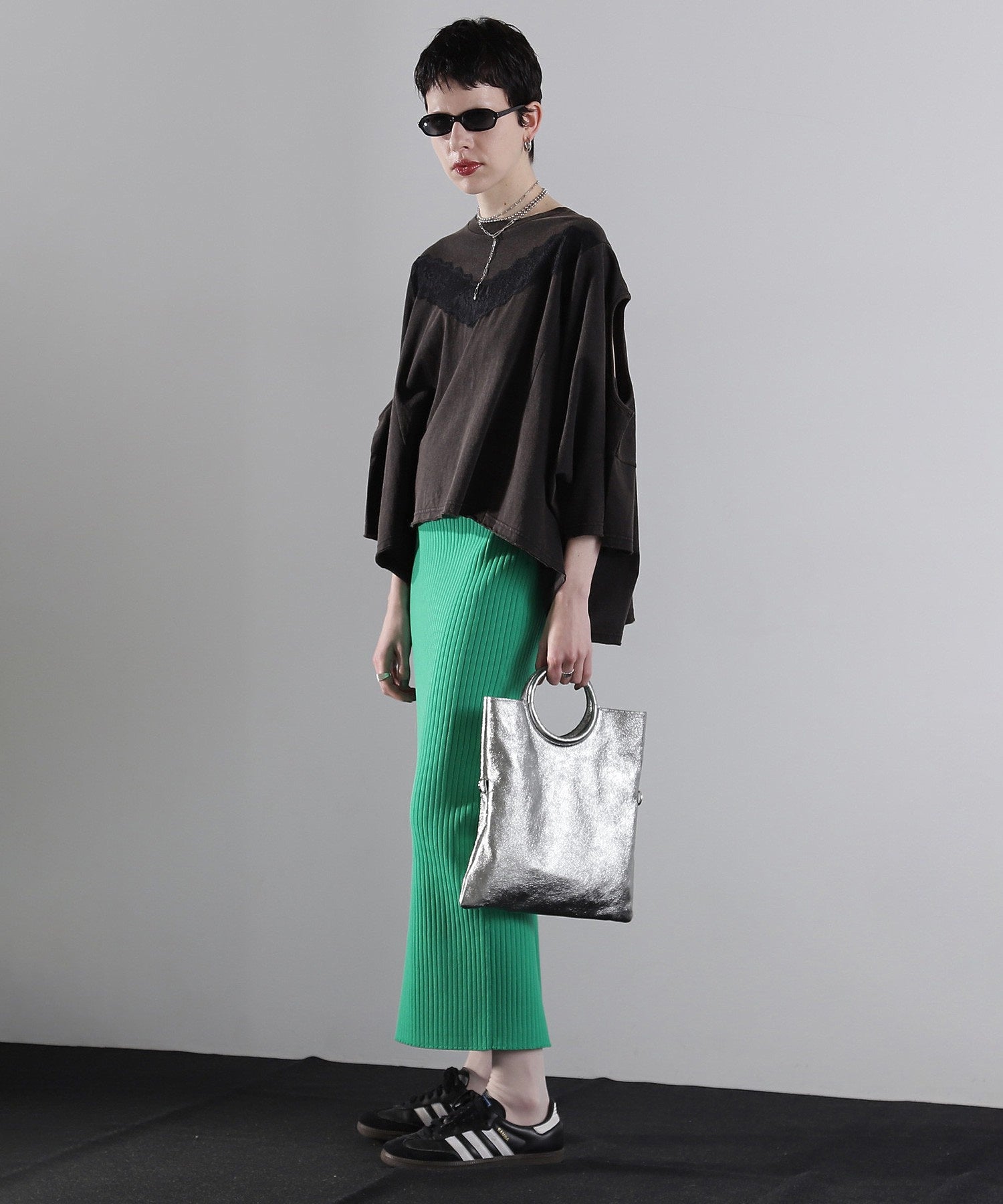 リブニットスカート