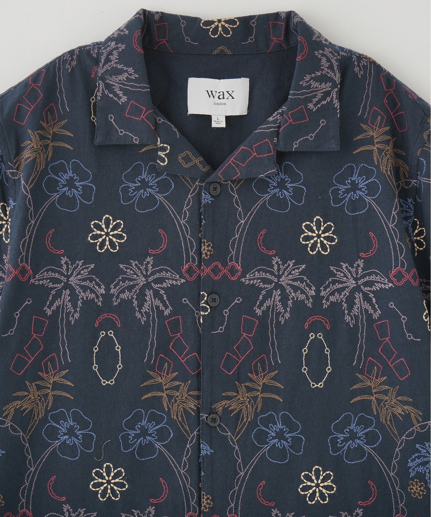 WAX LONDON/ワックスロンドン/DIDCOT SS SHIRT HAWAIIAN  SS25-SSS-DID-BOI-NVY