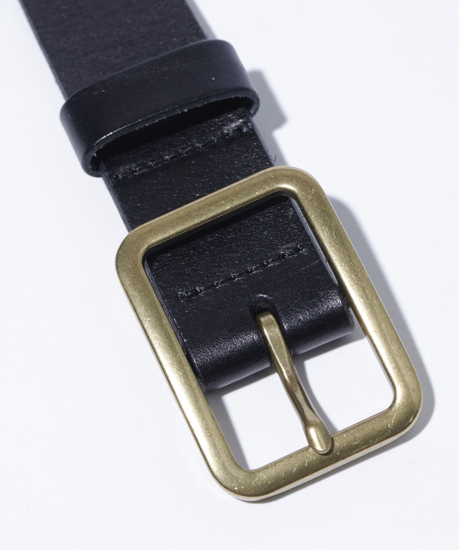 METAL LOGO LEATHER BELT