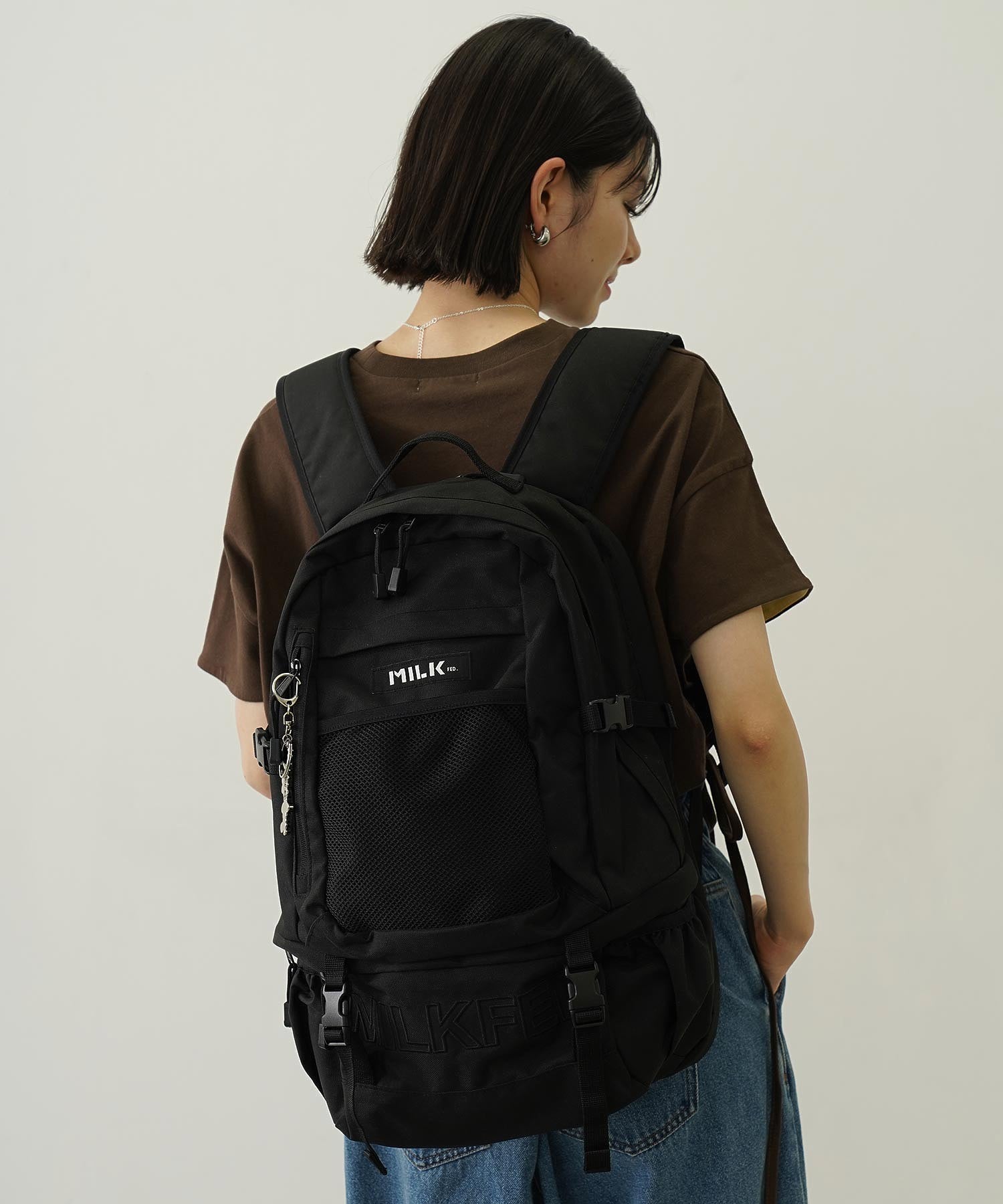 【定番】NEO EMBROIDERY BIG BACKPACK BAR MILKFED.