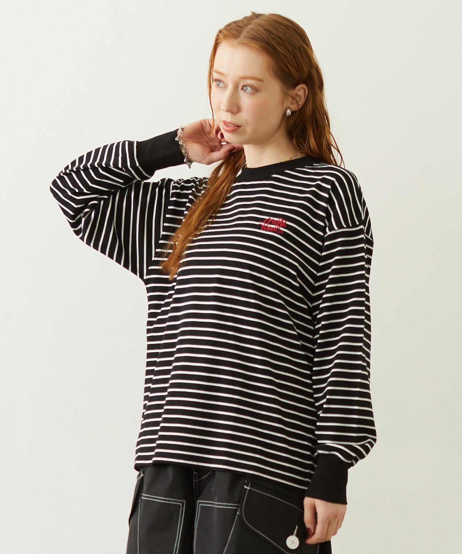 STRIPED L/S TOP