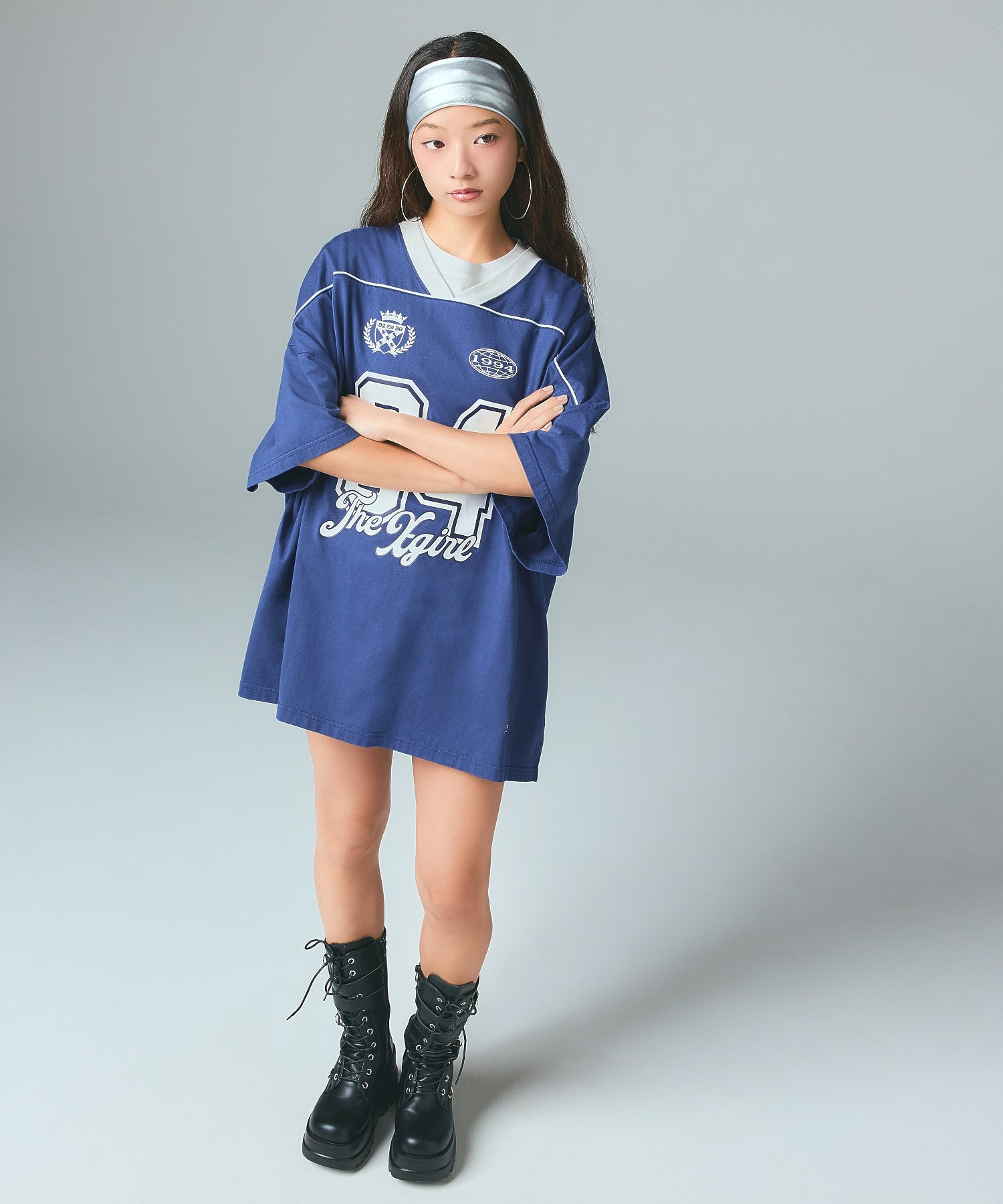 FACE LABEL NUMBER BIG TEE DRESS