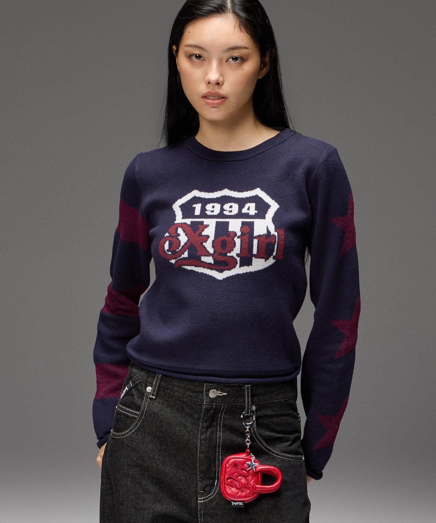 XG LOGO MINI QUILTED BOSTON BAG CHARM