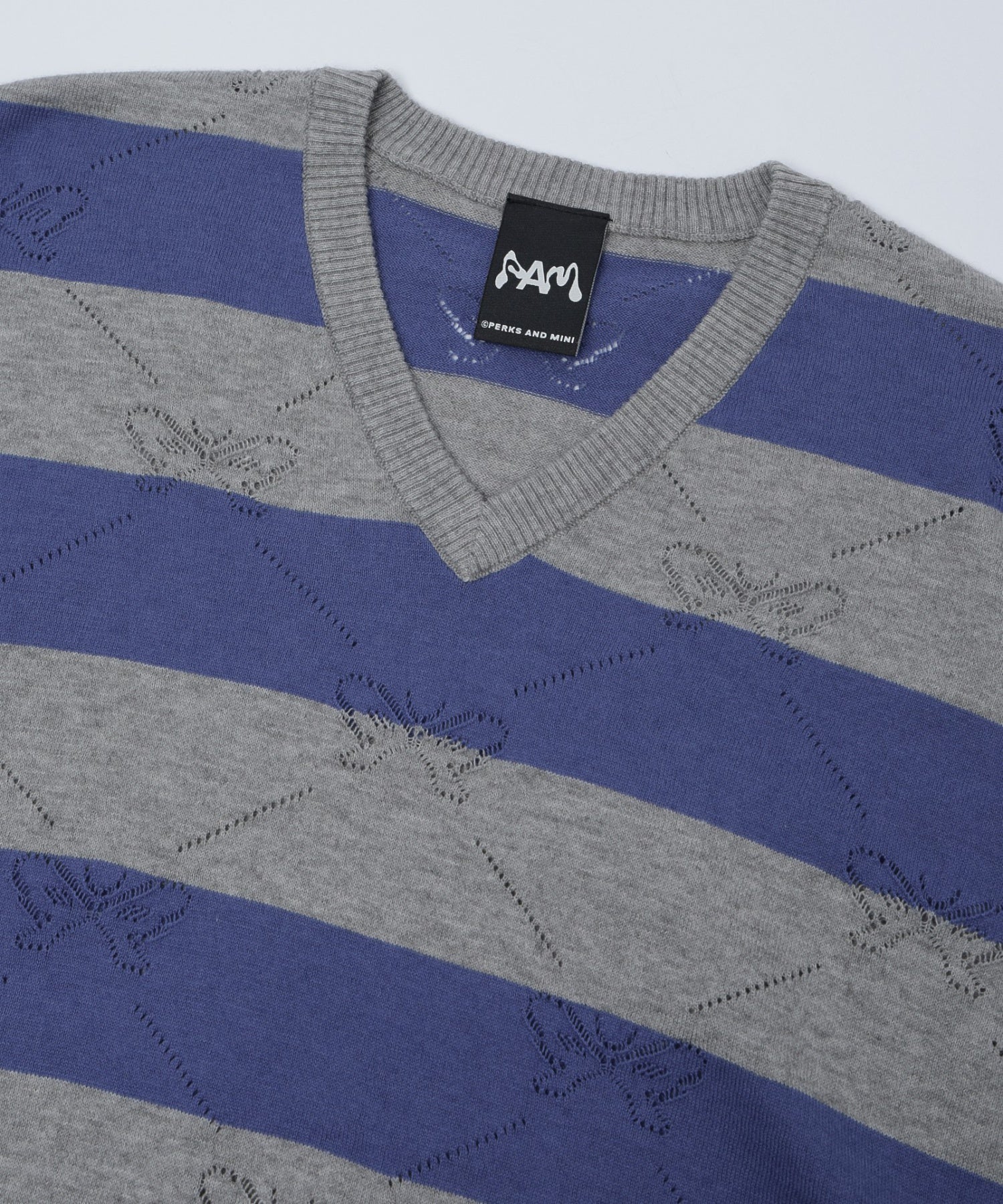 PERKS AND MINI/パークスアンドミニ/KALEIDOSCOPE KNITTED V-NECK SWEATER 8640