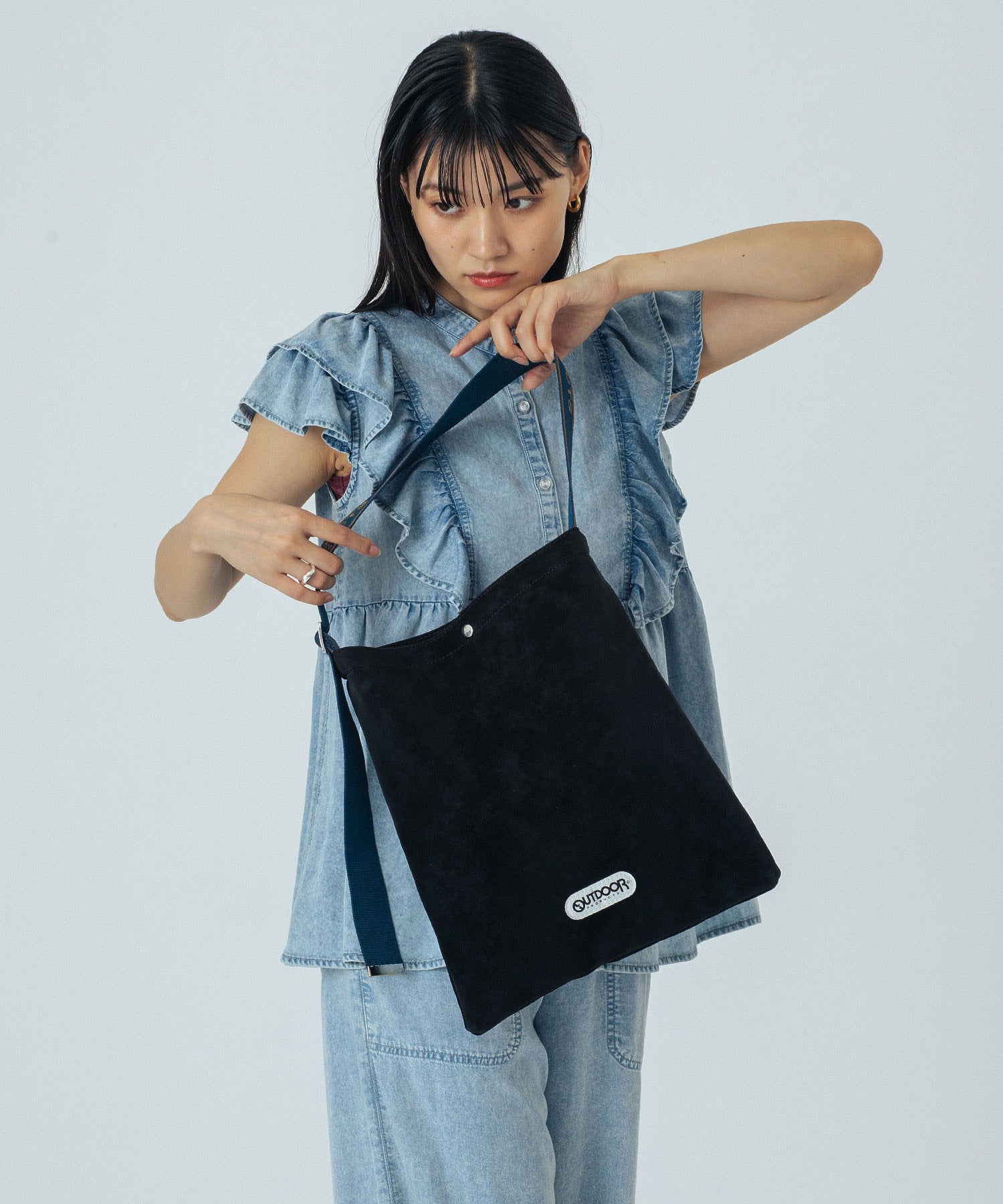 【ブラウンROSE BUD別注カラー】OUTDOOR/SUEDE LIKE TOTE