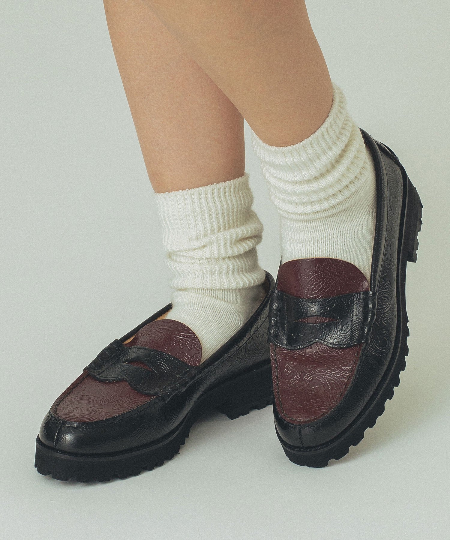 【ROSE BUD別注】The Kenford Fineshoes/TANK SOLE COMBI COLOR LOAFERS
