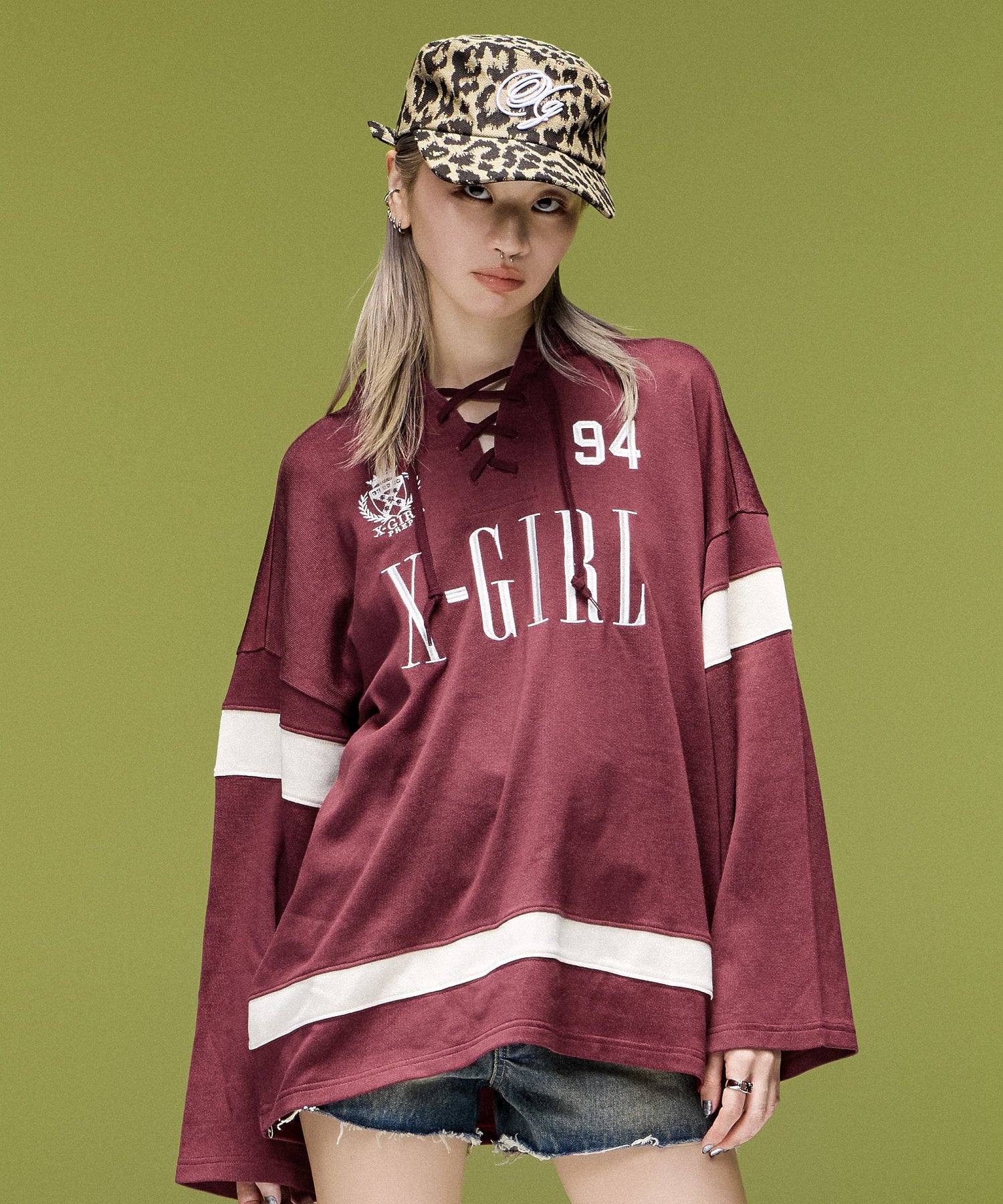 LACED UP FOOTBALL L/S TOP