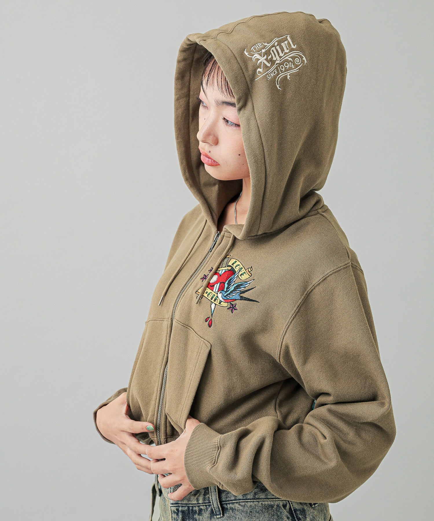 TATTOO COMPACT ZIP UP HOODIE