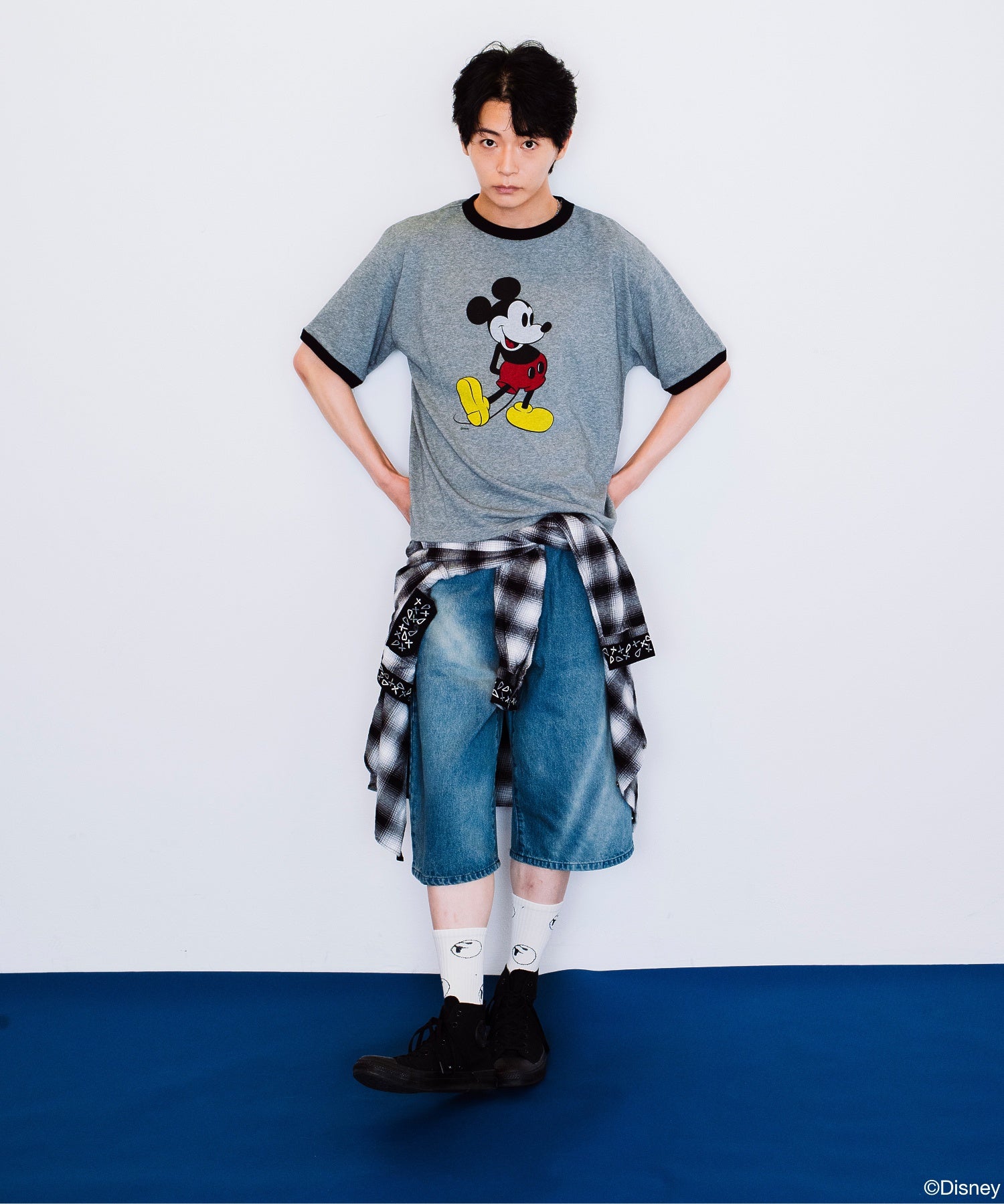 【F-LAGSTUF-F】 MICKEY RINGER T-SHIRT