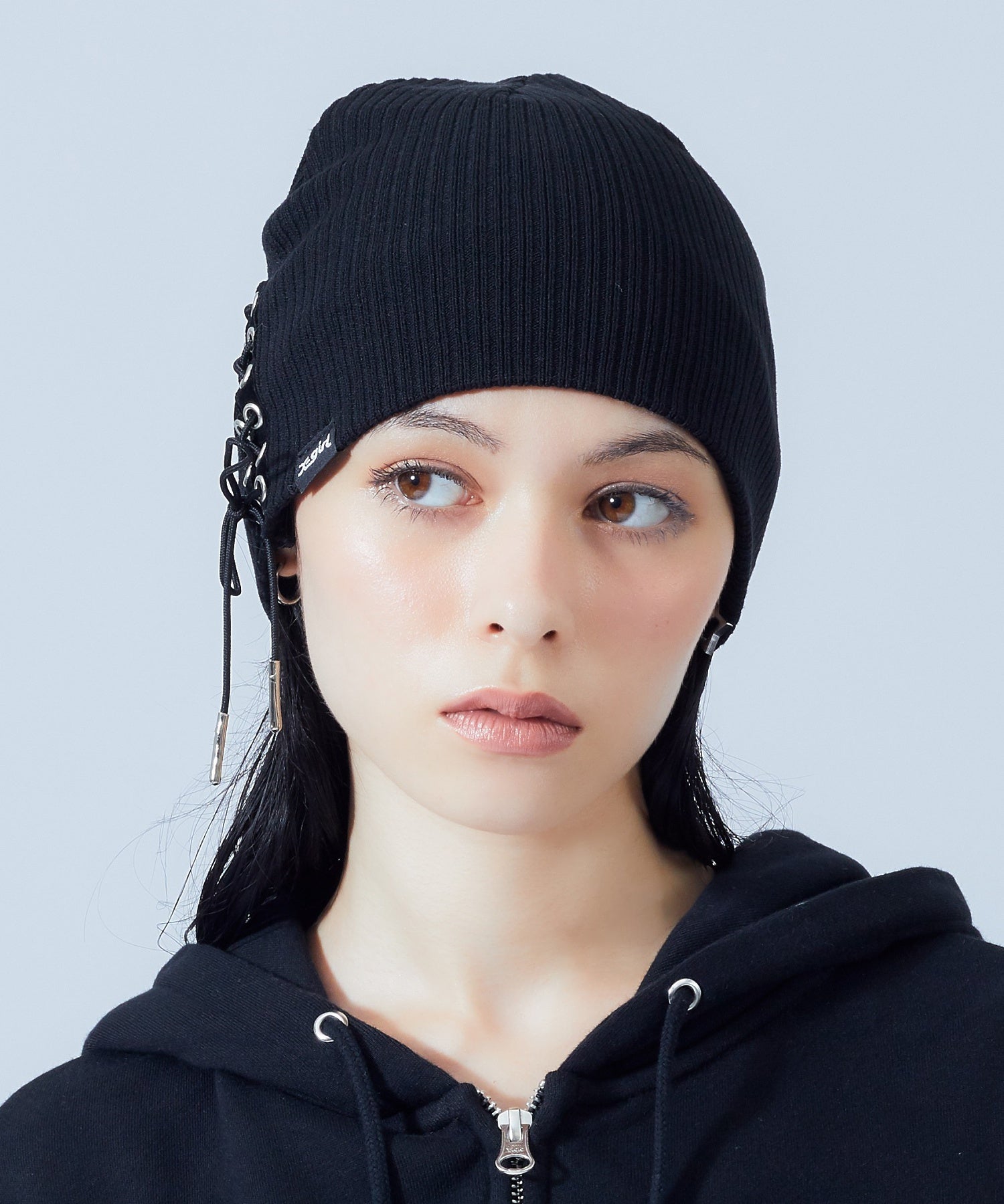 LACE UP BEANIE