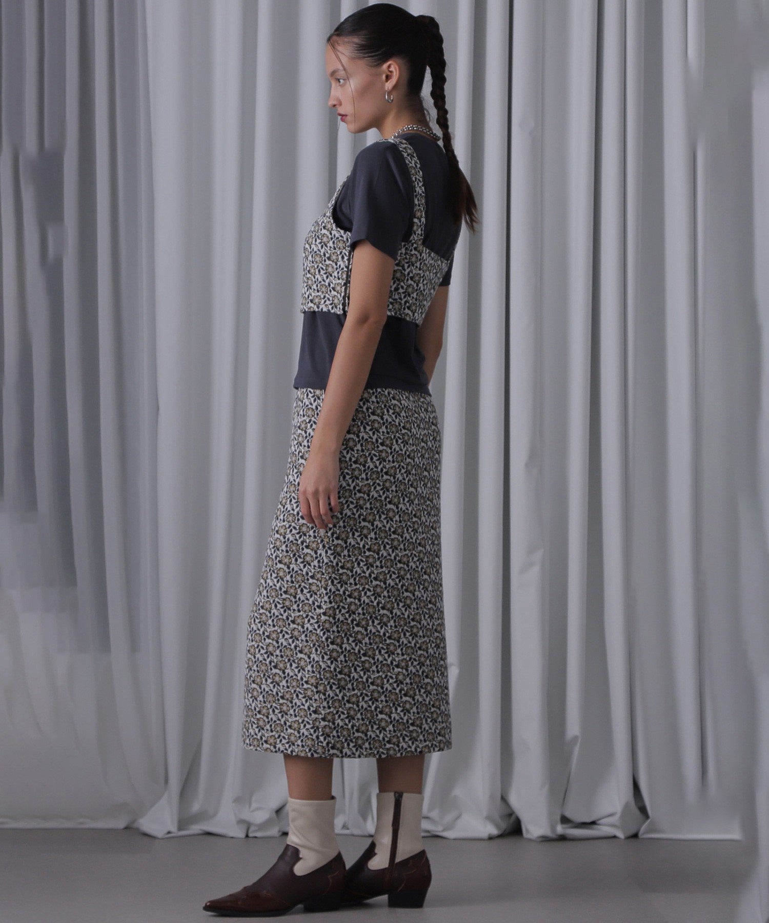 mici/フラワージャカードビスチェ