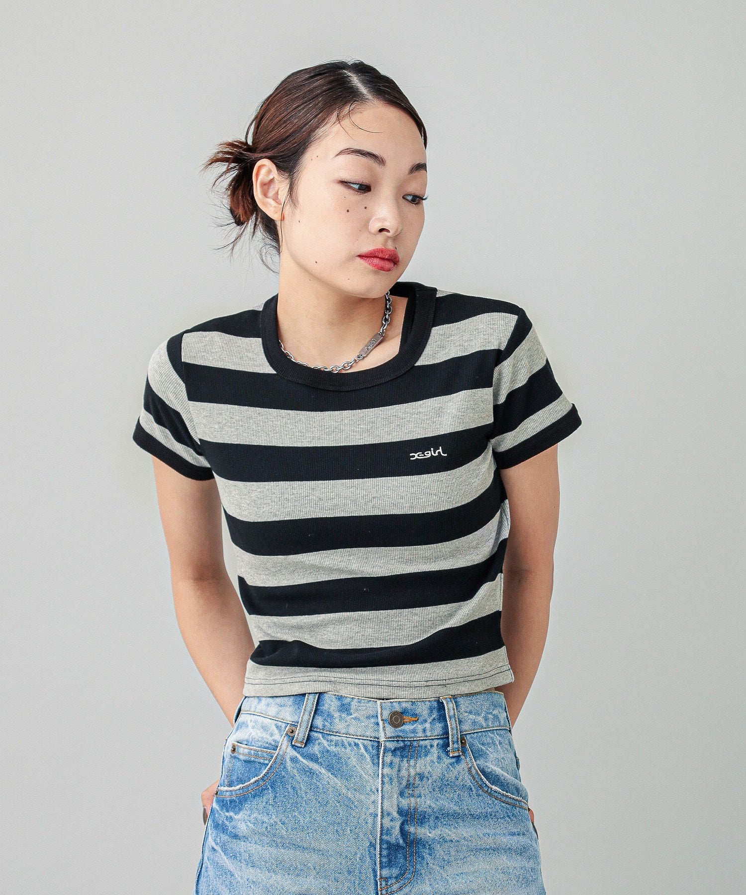 STRIPED S/S TEE