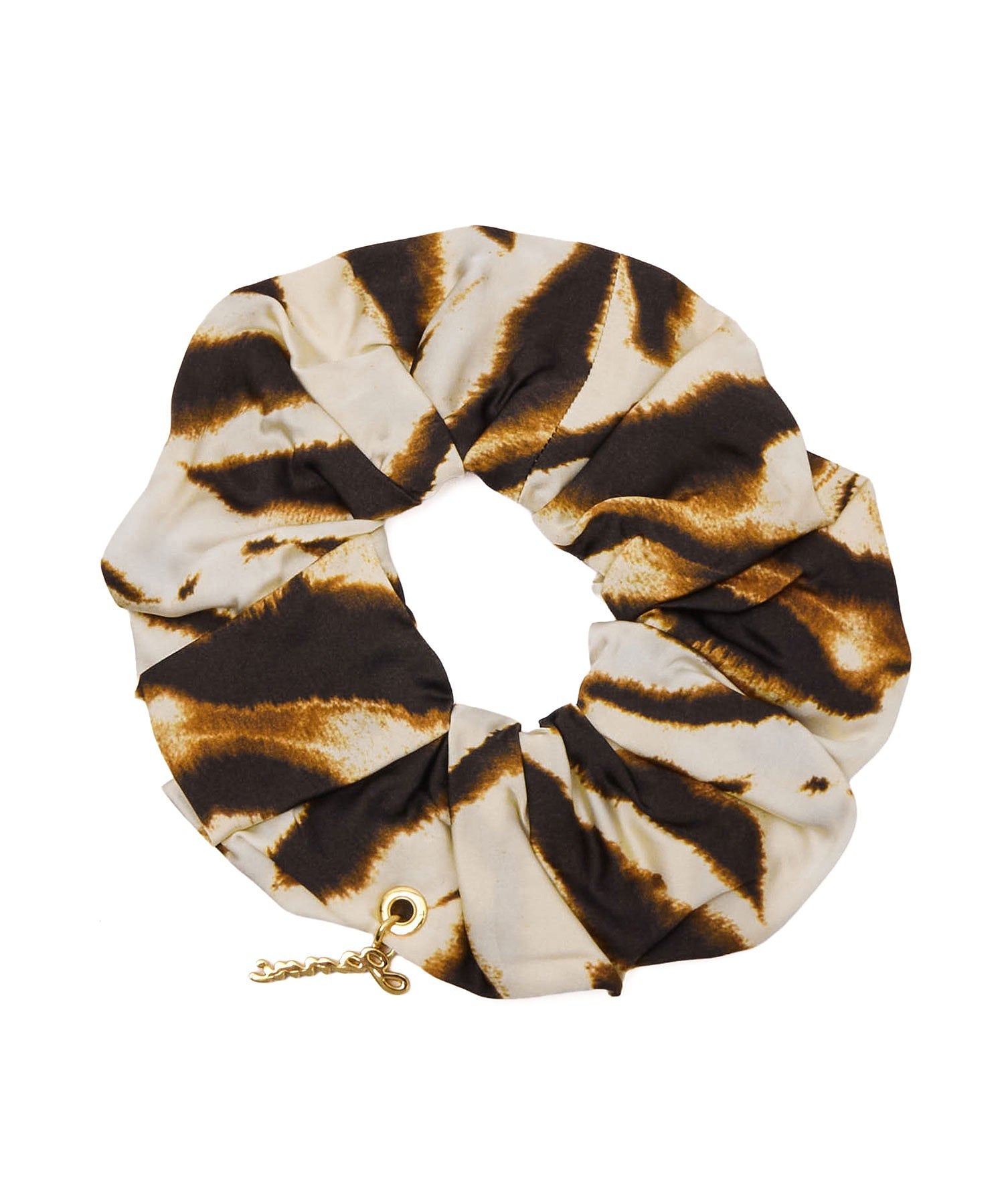 GANNI/SCRUNCHIE PRINTED STRETCH SATIN