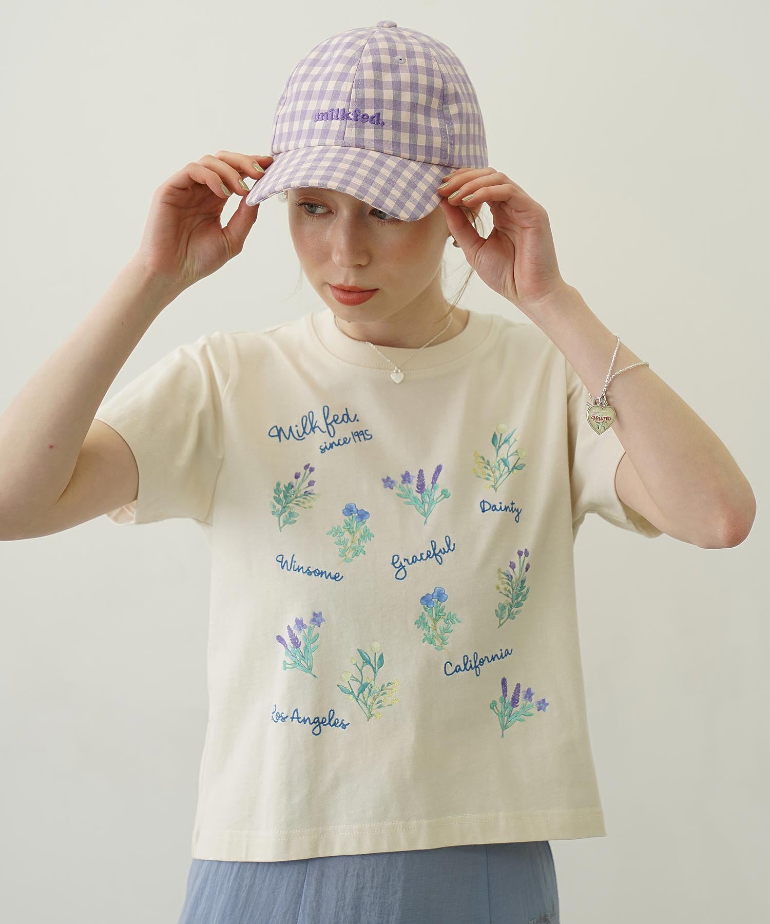 GINGHAM LOGO CAP