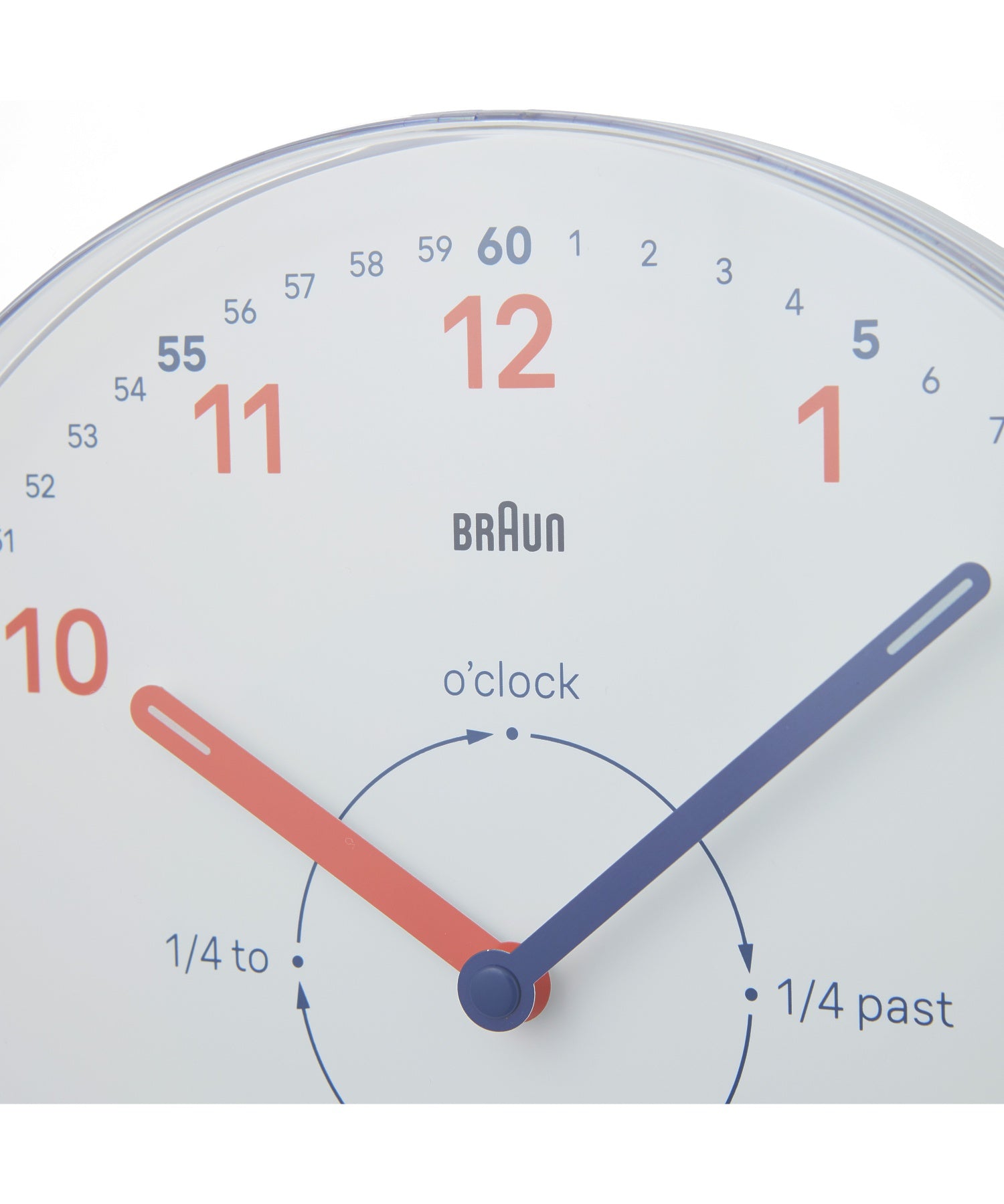 BRAUN Time Teacher WALL CLOCK WHITE BC26TW（ブラウン タイムティーチャー アナログ 壁掛け時計 ホワイト×オレンジ）