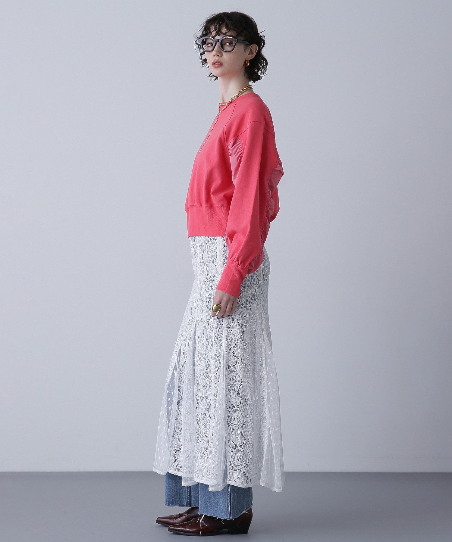 ナイロンドッキングスウェット